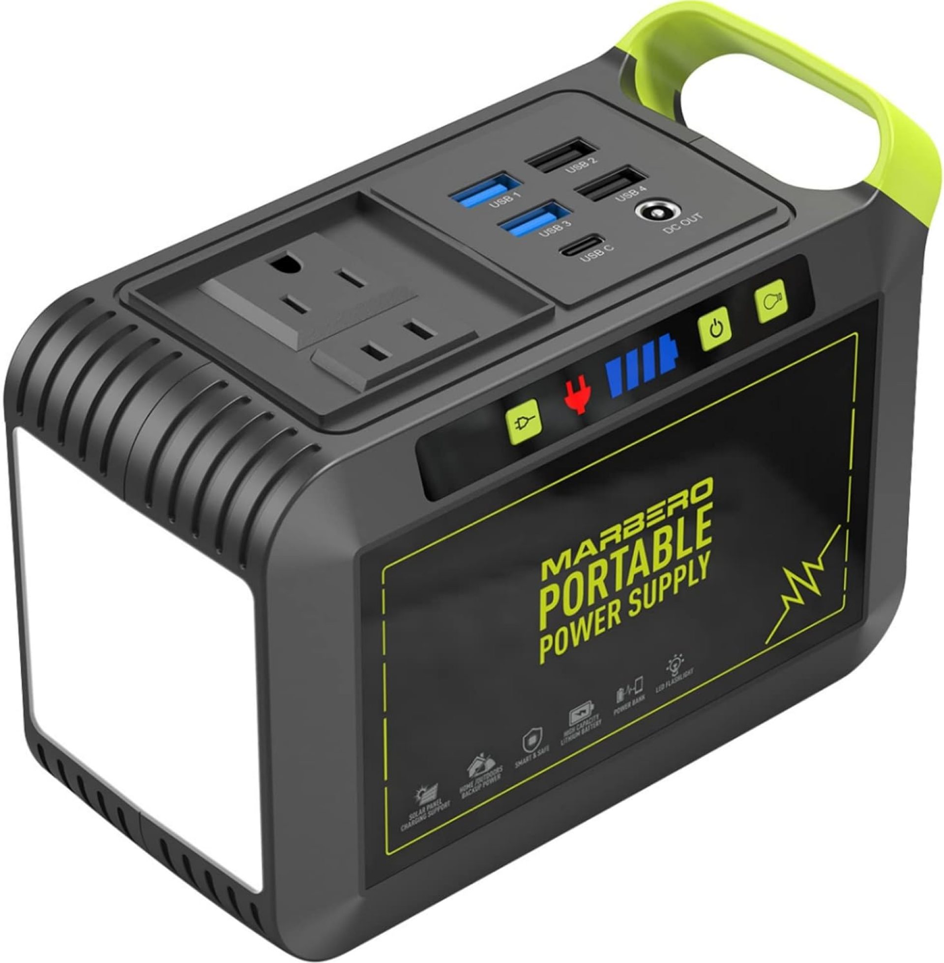 MARBERO Portable Power Station 88Wh Camping Lithium Battery Solar Generator Fast Charging with AC Outlet 120W Peak Power Bank(Solar Panel Optional) for Home Backup Outdoor Emergency RV Van Hunting MARBERO Portable Power Station 88Wh Camping Lithium Battery Solar Generator Fast Charging with AC Outlet 120W Peak Power Bank(Solar Panel Optional) for Home Backup Outdoor Emergency RV Van Hunting