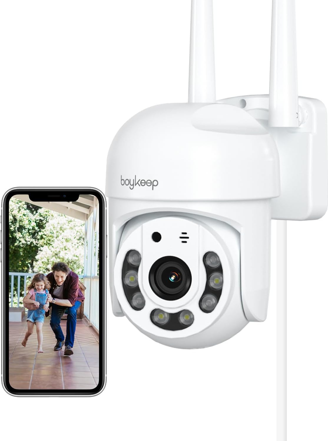 2K Security Camera Outdoor 360° View Pan/Tilt Camera for Home Security Outside with Color Night Vision,Motion Detection,2-Way Talk, 2.4GHz, Micro SD Card/Free 12-Second Cloud Storage, K20 2K Security Camera Outdoor 360° View Pan/Tilt Camera for Home Security Outside with Color Night Vision,Motion Detection,2-Way Talk, 2.4GHz, Micro SD Card/Free 12-Second Cloud Storage, K20
