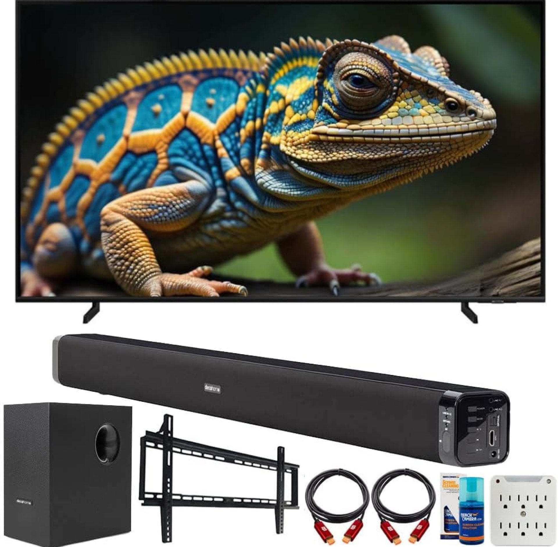SAMSUNG QN65Q60DAFXZA 65 Inch QLED 4K Smart TV (2024 Model) Bundle with Deco Gear Home Theater Soundbar with Subwoofer, Wall Mount Accessory Kit, 6FT 4K HDMI 2.0 Cables and More SAMSUNG QN65Q60DAFXZA 65 Inch QLED 4K Smart TV (2024 Model) Bundle with Deco Gear Home Theater Soundbar with Subwoofer, Wall Mount Accessory Kit, 6FT 4K HDMI 2.0 Cables and More