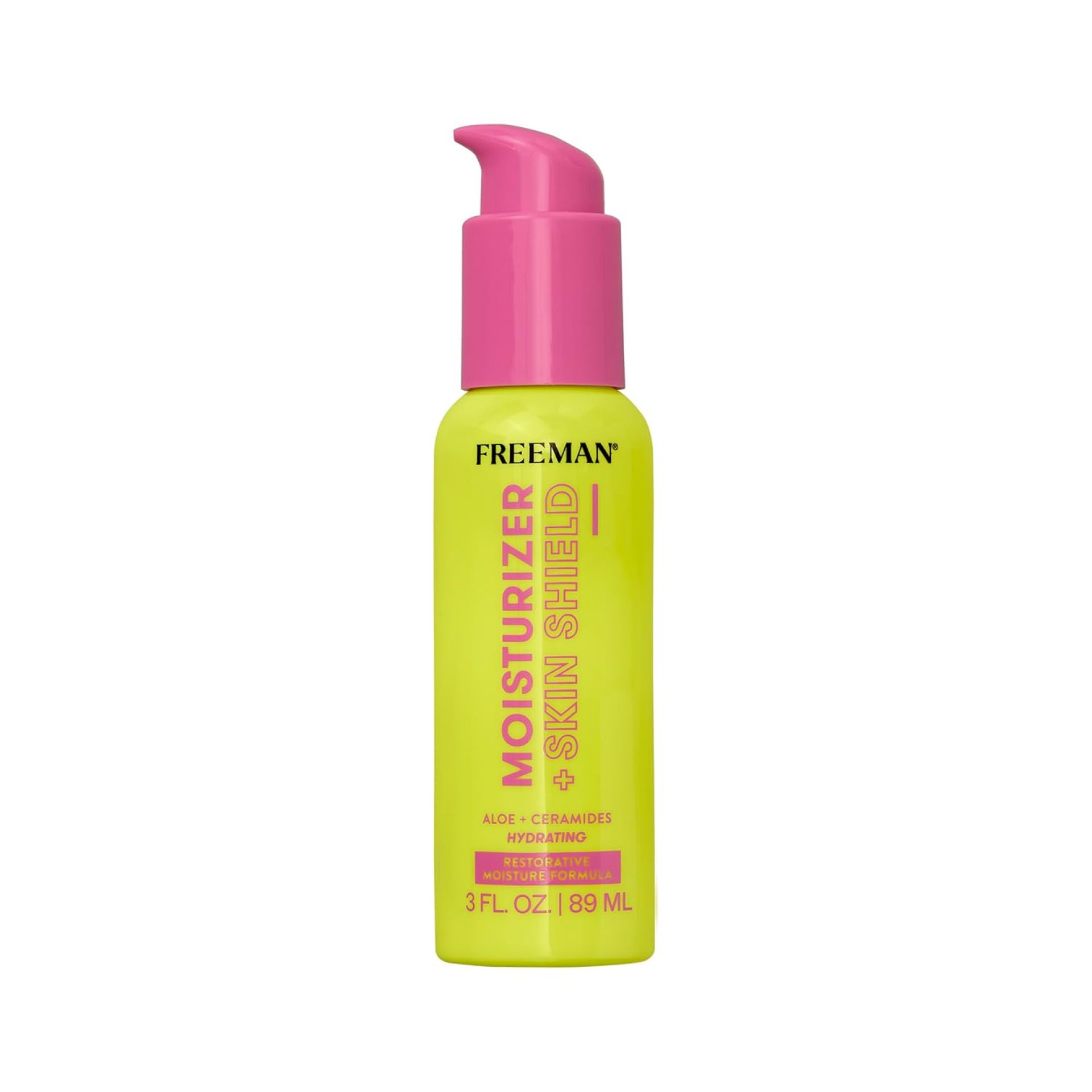 Freeman Moisturizer + Skin Shield, Lightweight Moisturizer, Infused With Aloe Vera & Ceramides To Protect Skin, Soothes & Calms, & Hydrates, Face Serum Relieves Dry Skin, 3 fl.oz./ 89 mL Bottle Freeman Moisturizer + Skin Shield, Lightweight Moisturizer, Infused With Aloe Vera & Ceramides To Protect Skin, Soothes & Calms, & Hydrates, Face Serum Relieves Dry Skin, 3 fl.oz./ 89 mL Bottle