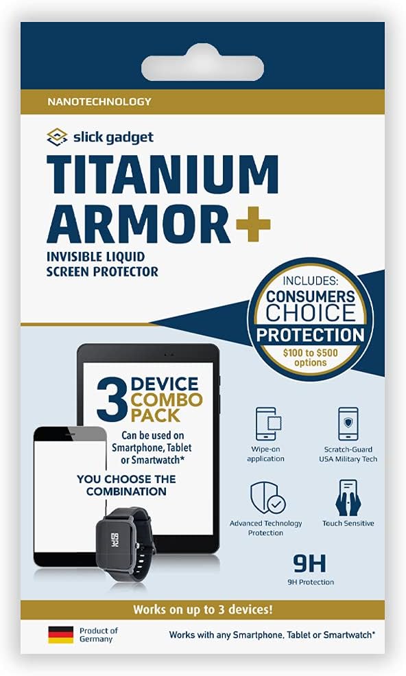 Liquid Glass Screen Protector | Scratch Resistant Wipe-On Liquid Glass for Any Smartphone Tablet & Watch | For Up to 3 Devices Liquid Glass Screen Protector | Scratch Resistant Wipe-On Liquid Glass for Any Smartphone Tablet & Watch | For Up to 3 Devices
