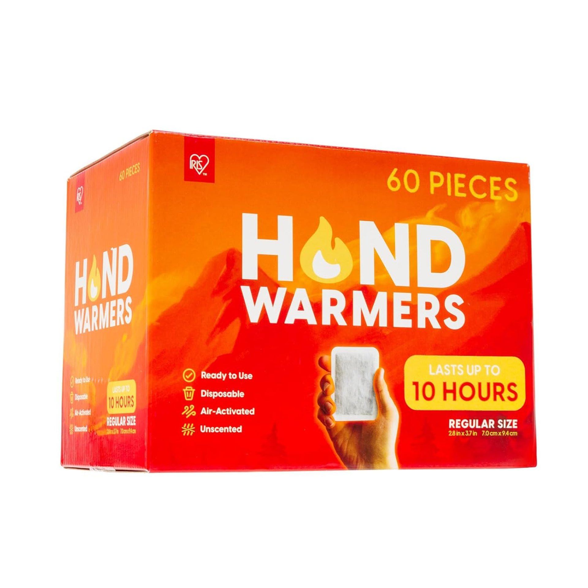 IRIS USA Hand Warmers – 60 Individual Warmers, Long-Lasting Up To 10 Hours For Warm and Hot Hands, On The Go, TSA-Approved, Disposable, Bulk, Lasts 4 Years, For Hot Hands Handwarmers, Camping Skiing IRIS USA Hand Warmers – 60 Individual Warmers, Long-Lasting Up To 10 Hours For Warm and Hot Hands, On The Go, TSA-Approved, Disposable, Bulk, Lasts 4 Years, For Hot Hands Handwarmers, Camping Skiing