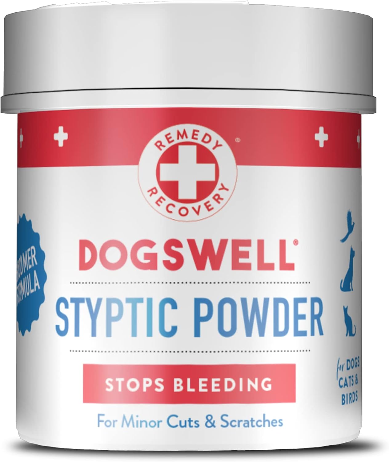 DOGSWELL Remedy Recovery Styptic Blood Stopper Powder for Dogs & Cats 1.5 oz. Container DOGSWELL Remedy Recovery Styptic Blood Stopper Powder for Dogs & Cats 1.5 oz. Container