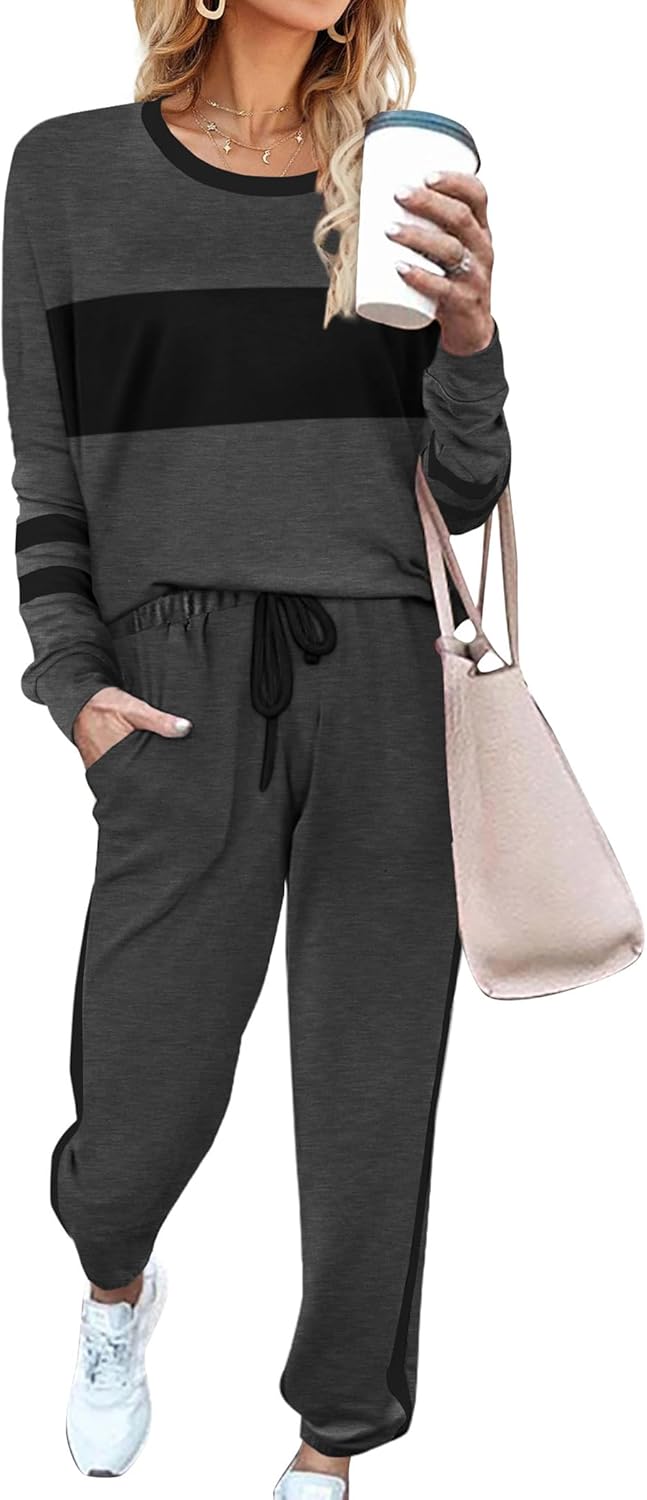 Aloodor Sweatsuit for Women 2 Piece Outfits for Womens Crewneck Sweatshirts Pullover Aloodor Sweatsuit for Women 2 Piece Outfits for Womens Crewneck Sweatshirts Pullover