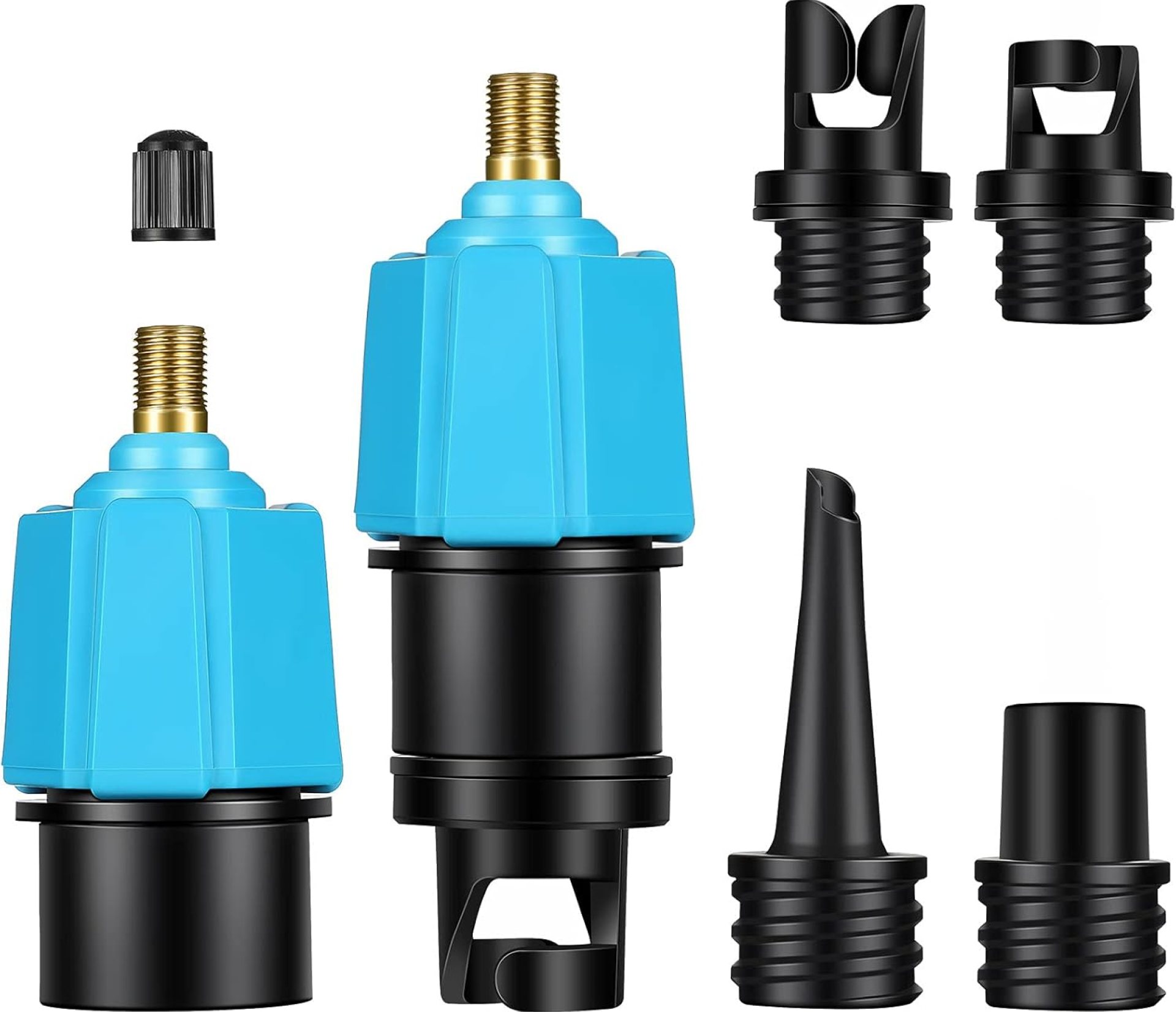 Honoson 2 Pieces Inflatable SUP Pump Adaptor with 4 Air Valve Converter, Multifunction SUP Valve Adapter Air Valve Nozzles Compressor Air Valve Converter for Inflatable Boat Stand Up Paddle Board Honoson 2 Pieces Inflatable SUP Pump Adaptor with 4 Air Valve Converter, Multifunction SUP Valve Adapter Air Valve Nozzles Compressor Air Valve Converter for Inflatable Boat Stand Up Paddle Board