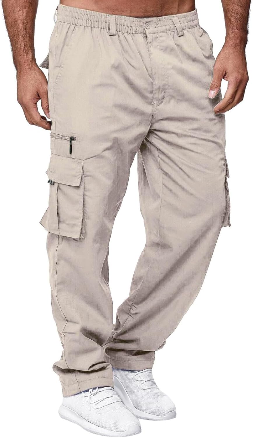 Mens Cargo Pants Relaxed Fit Jogger Sweatpants Hiking Outdoor Trousers Sport Pants with Pockets for Men Mens Cargo Pants Relaxed Fit Jogger Sweatpants Hiking Outdoor Trousers Sport Pants with Pockets for Men