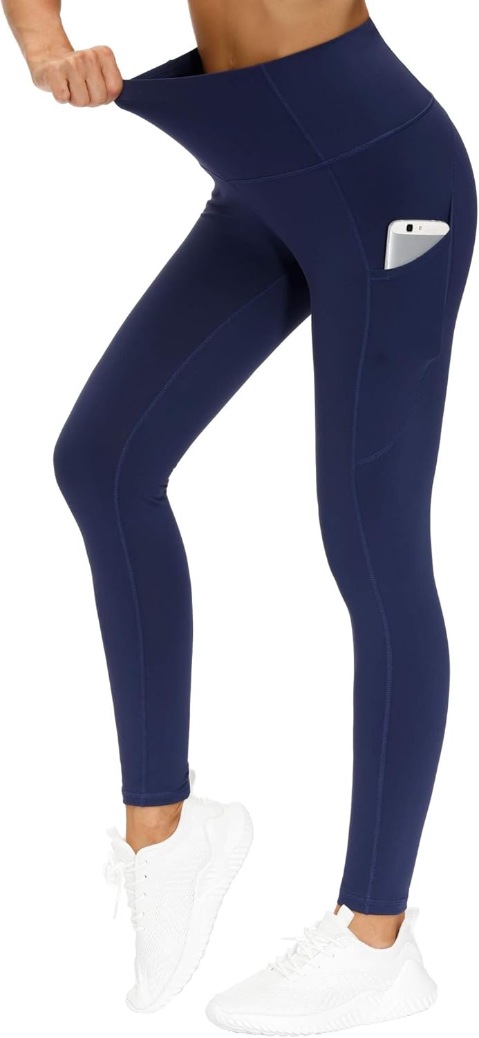 THE GYM PEOPLE Thick High Waist Yoga Pants with Pockets, Tummy Control Workout Running Yoga Leggings for Women THE GYM PEOPLE Thick High Waist Yoga Pants with Pockets, Tummy Control Workout Running Yoga Leggings for Women