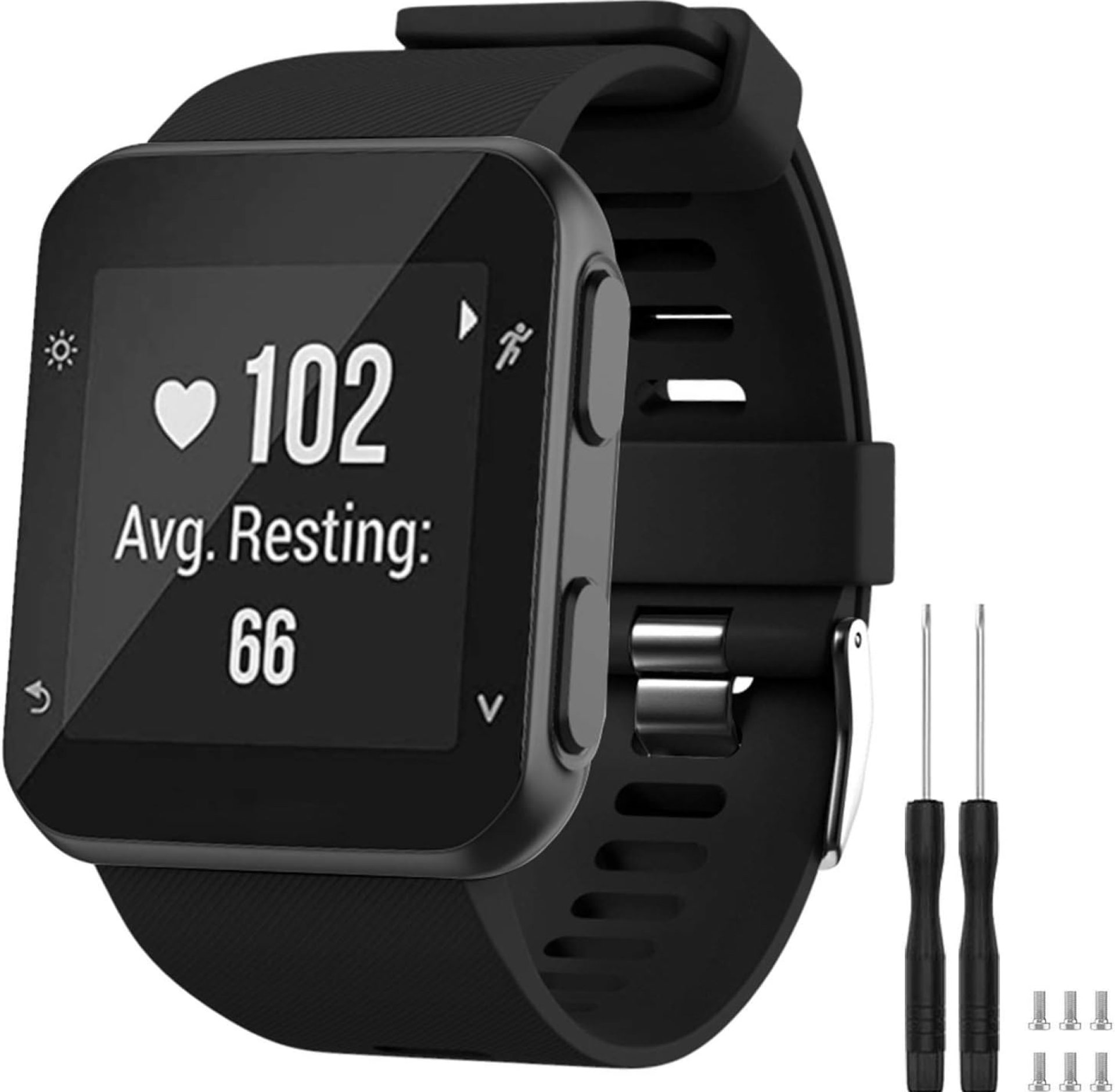 Band Compatible with Garmin Forerunner 35, Soft Silicone Replacement Watch Band Strap for Garmin Forerunner 35 Smart Watch Band Compatible with Garmin Forerunner 35, Soft Silicone Replacement Watch Band Strap for Garmin Forerunner 35 Smart Watch