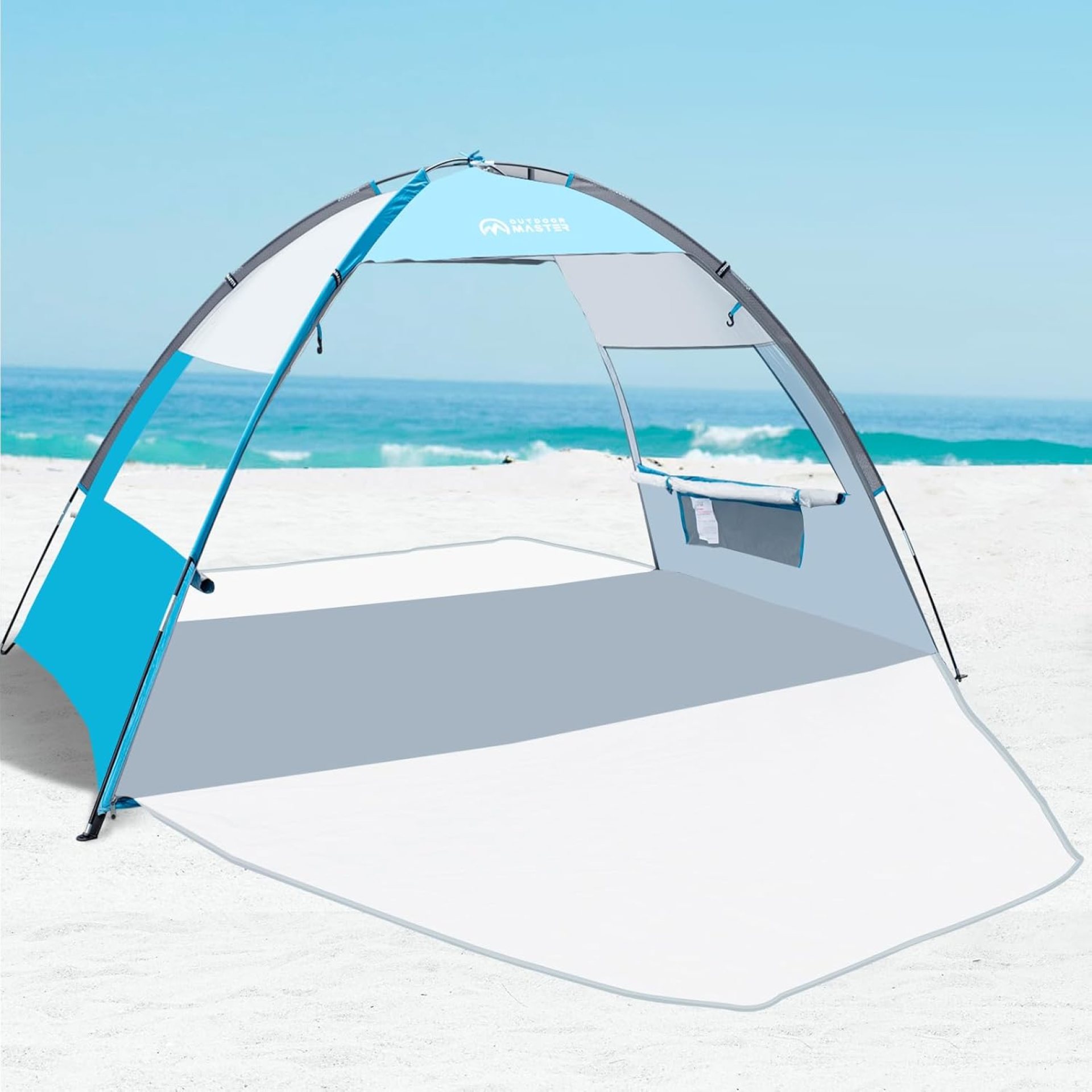 OutdoorMaster Beach Tent for 3 Person with 2 Doors, Easy Setup Sun Shade Shelter, Portable Beach Shade Sun Canopy with UPF 50+ UV Protection, Extendable Floor with Carrying Bag – Ocracoke Coast OutdoorMaster Beach Tent for 3 Person with 2 Doors, Easy Setup Sun Shade Shelter, Portable Beach Shade Sun Canopy with UPF 50+ UV Protection, Extendable Floor with Carrying Bag – Ocracoke Coast