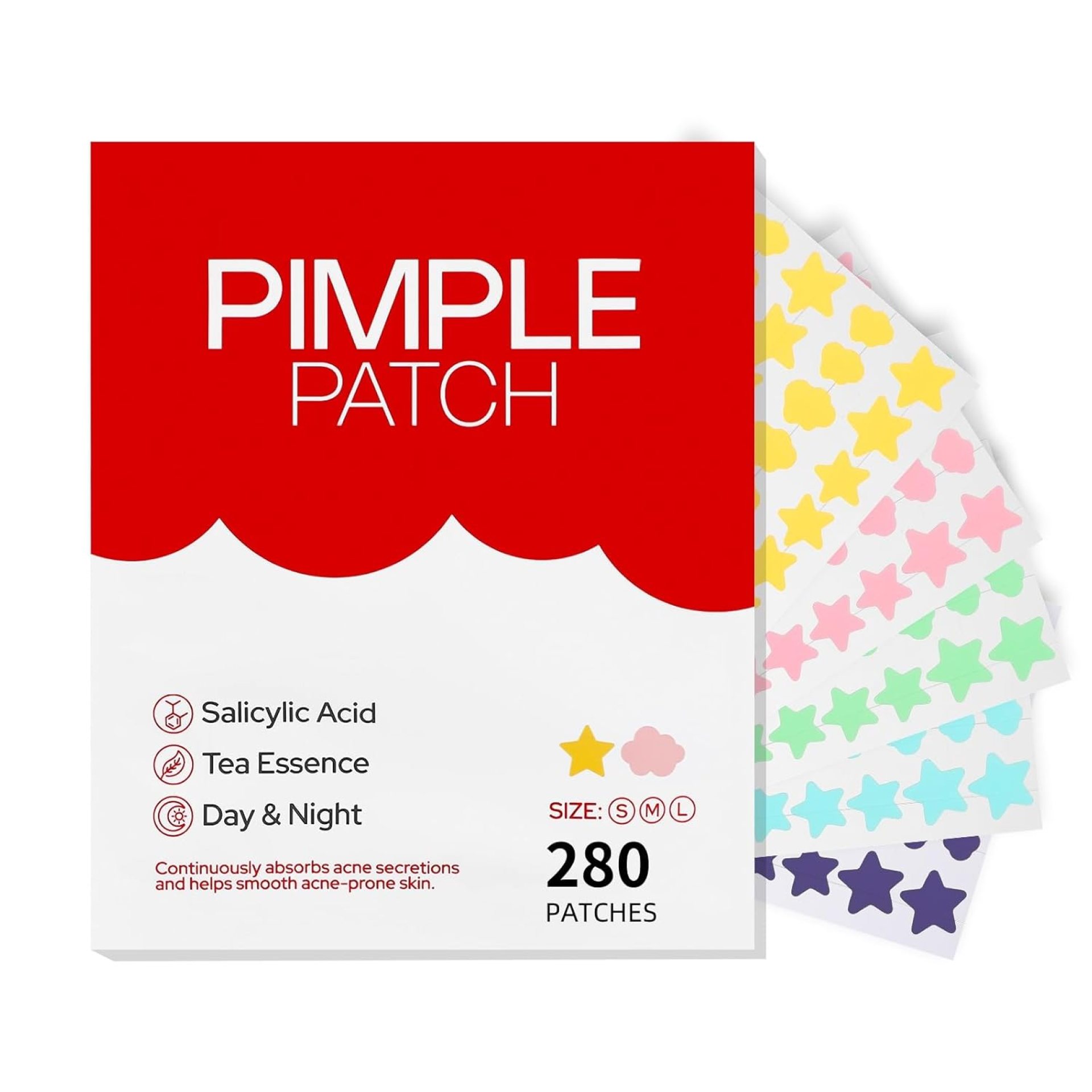 Pimple Patches for Face 280PCS, Hydrocolloid Acne Patches for Covering Zits and Blemishes, Cute Star Pimple Patches, Facial Skin Care Products. Pimple Patches for Face 280PCS, Hydrocolloid Acne Patches for Covering Zits and Blemishes, Cute Star Pimple Patches, Facial Skin Care Products.