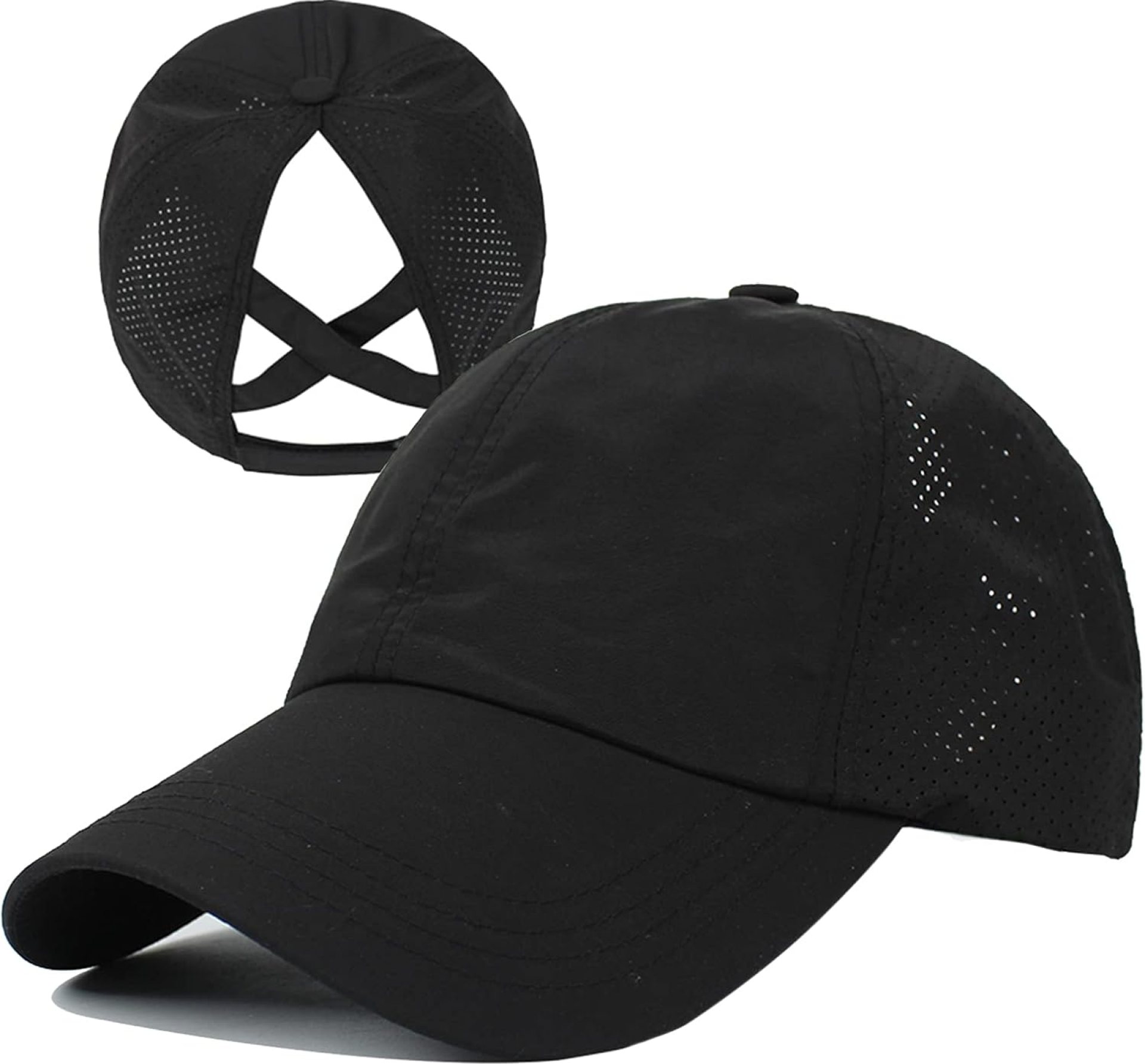 HGGE Womens Criss Cross Ponytail Baseball Cap Adjustable High Messy Bun Ponycap Quick Drying Hat HGGE Womens Criss Cross Ponytail Baseball Cap Adjustable High Messy Bun Ponycap Quick Drying Hat