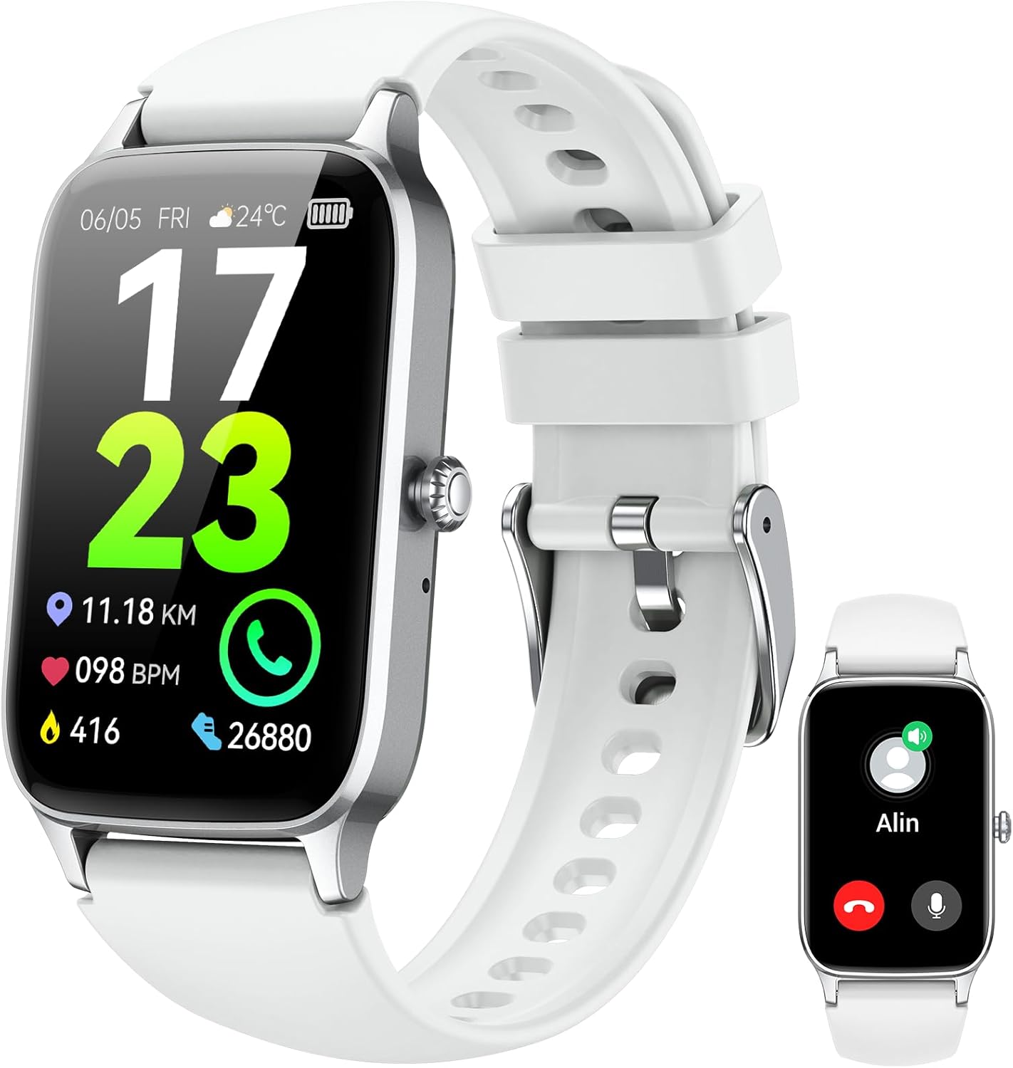 Smart Watch(Answer/Make Call), 2025 Fitness Activity Tracker for Men Women, 1.57” Smartwatch with Heart Rate/Sleep Monitor/Pedometer/Calories/113 Sports, IP68 Waterproof Fitness Watch for Android iOS Smart Watch(Answer/Make Call), 2025 Fitness Activity Tracker for Men Women, 1.57” Smartwatch with Heart Rate/Sleep Monitor/Pedometer/Calories/113 Sports, IP68 Waterproof Fitness Watch for Android iOS