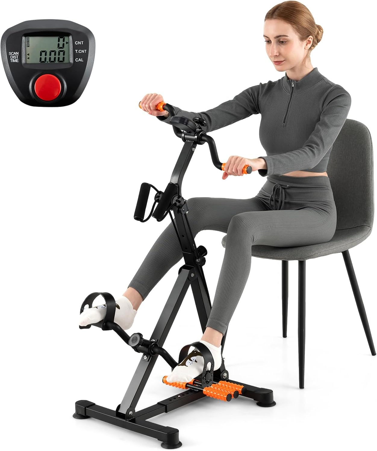 Pedal Exerciser Bike for Seniors, Hand Arm Leg Knee Physical Therapy Exercise Bike with Monitor, Indoor Adjustable Fitness Equipment for Rehabilitation Recovery Pedal Exerciser Bike for Seniors, Hand Arm Leg Knee Physical Therapy Exercise Bike with Monitor, Indoor Adjustable Fitness Equipment for Rehabilitation Recovery
