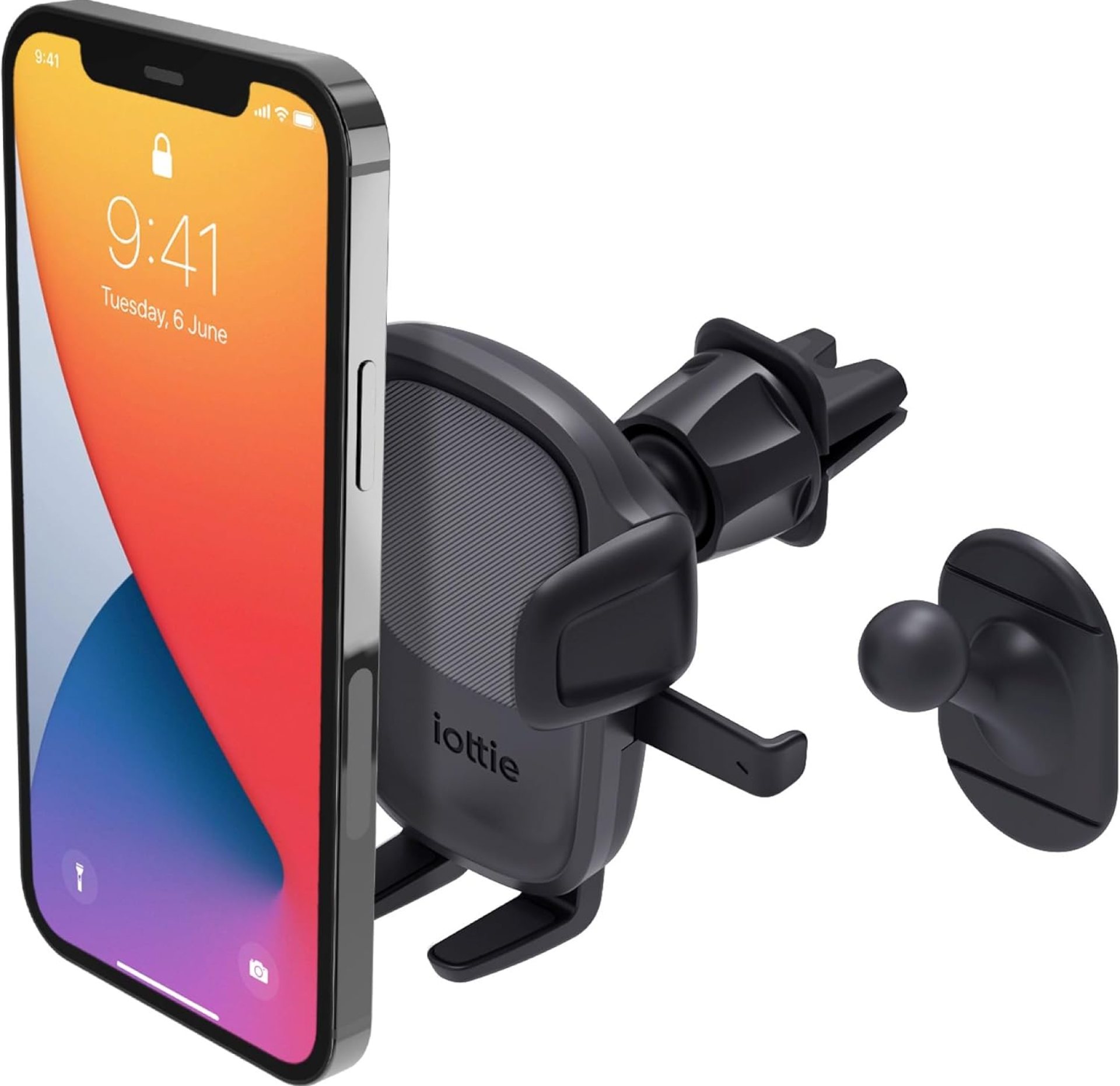 iOttie Easy One Touch 5 Air Vent & Flush Mount Combo – Universal Car Mount Phone Holder for iPhone, Google, Samsung, Moto, Huawei, Nokia, LG, and all other Smartphones iOttie Easy One Touch 5 Air Vent & Flush Mount Combo – Universal Car Mount Phone Holder for iPhone, Google, Samsung, Moto, Huawei, Nokia, LG, and all other Smartphones