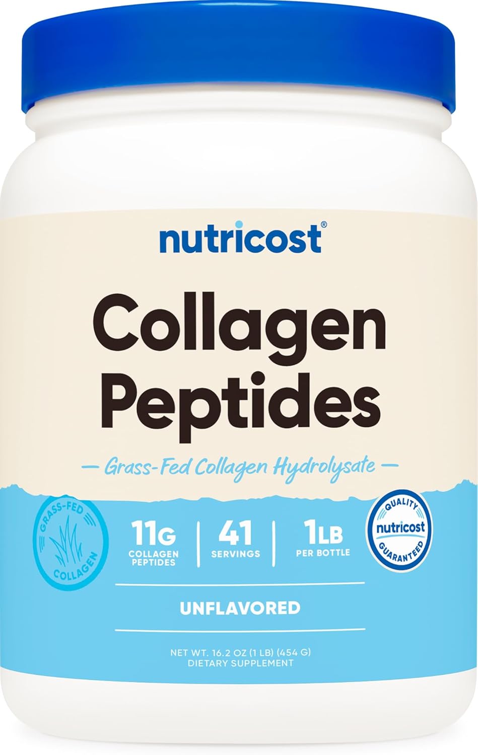 Nutricost Grass-Fed Collagen Powder 1LB (454 G) – Bovine Collagen Hydrolysate (Unflavored) – Collagen Peptides Nutricost Grass-Fed Collagen Powder 1LB (454 G) – Bovine Collagen Hydrolysate (Unflavored) – Collagen Peptides