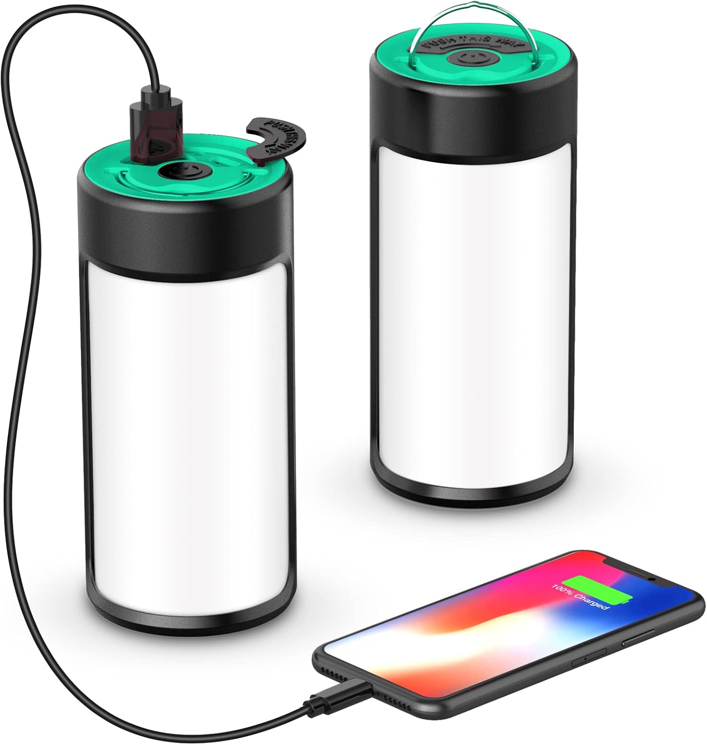 LED Camping Lantern, CT CAPETRONIX Rechargeable Camping Lights with 400LM 5 Light Modes, Battery Powered LED Lantern for Power Outage Emergency Hurricane Camping Gear(2 Pack, Black & Lake Blue) LED Camping Lantern, CT CAPETRONIX Rechargeable Camping Lights with 400LM 5 Light Modes, Battery Powered LED Lantern for Power Outage Emergency Hurricane Camping Gear(2 Pack, Black & Lake Blue)