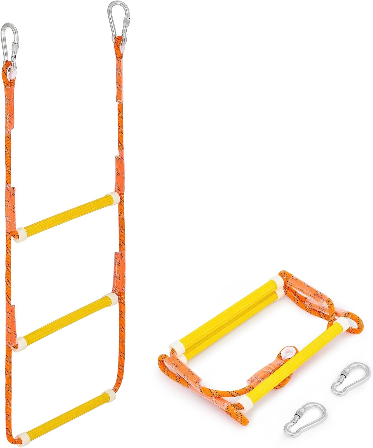 CO-Z Portable Boat Ladder, Boat Rope Ladder 3 Step Marine Rope Ladder for Inflatable Boat, Kayak CO-Z Portable Boat Ladder, Boat Rope Ladder 3 Step Marine Rope Ladder for Inflatable Boat, Kayak