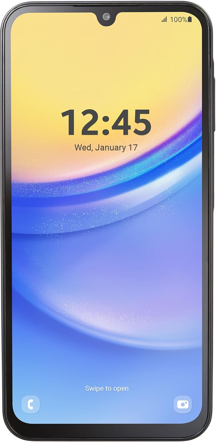 Tracfone | Samsung Galaxy A15 5G | Locked | 128GB | 5000mAh Battery | 50MP Main Camera| 6.5-in. AMOLED Display | Black Tracfone | Samsung Galaxy A15 5G | Locked | 128GB | 5000mAh Battery | 50MP Main Camera| 6.5-in. AMOLED Display | Black
