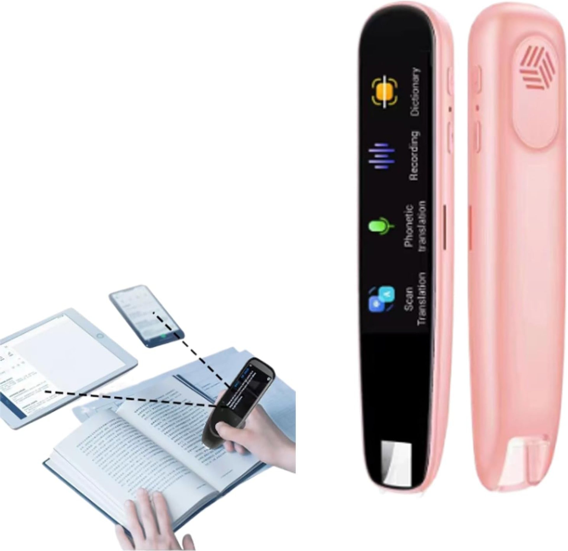 Multipurpose Language Translator Device No WiFi Needed, 112 Languages Translation Pen,Real Time Translator Pen,Scanning Reading Pen,Pink Multipurpose Language Translator Device No WiFi Needed, 112 Languages Translation Pen,Real Time Translator Pen,Scanning Reading Pen,Pink