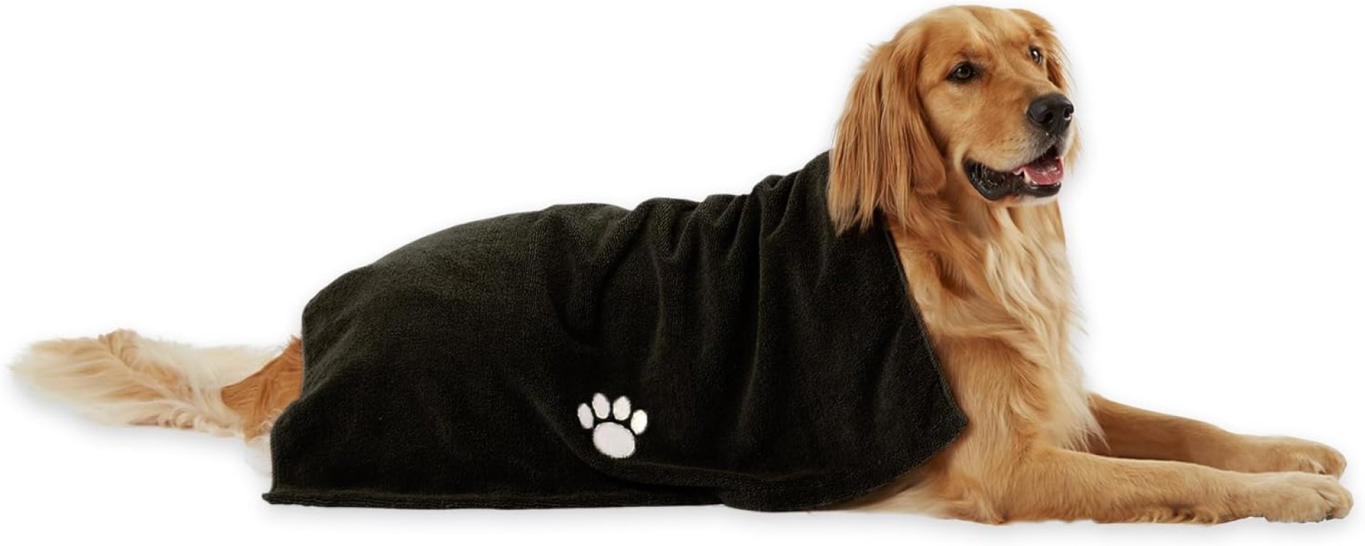 Bone Dry Pet Grooming Towel Collection Absorbent Microfiber X-Large, 41×23.5″, Embroidered Black Bone Dry Pet Grooming Towel Collection Absorbent Microfiber X-Large, 41×23.5″, Embroidered Black