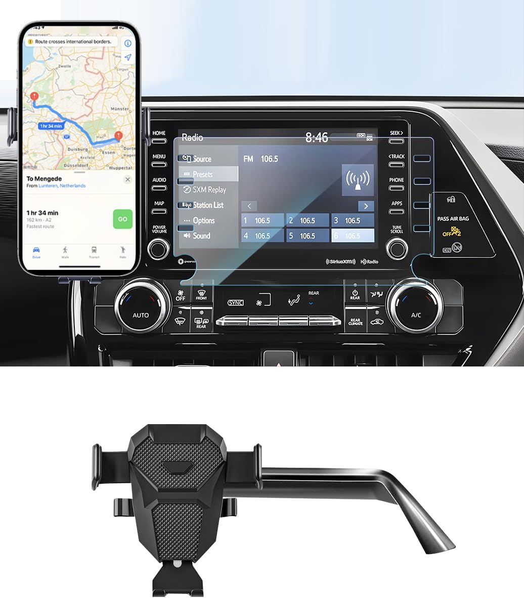Car Phone Holder for Toyota Highlander Accessories 2020-2024 2021 2022 2023 Mount Cell Phone Holder Fit for Most Smartphones(2020-2024 8 inch Screen Only) Car Phone Holder for Toyota Highlander Accessories 2020-2024 2021 2022 2023 Mount Cell Phone Holder Fit for Most Smartphones(2020-2024 8 inch Screen Only)