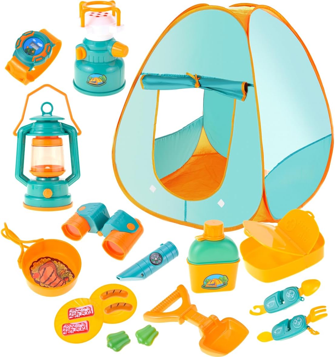PowerTRC Pop Up Play Tent with Kids Camping Gear and Accessories | Outdoor and Indoor Camping Tool Set for Kids Ages 3 and Up | Great Camping Toy Gift for Boys and Girls PowerTRC Pop Up Play Tent with Kids Camping Gear and Accessories | Outdoor and Indoor Camping Tool Set for Kids Ages 3 and Up | Great Camping Toy Gift for Boys and Girls