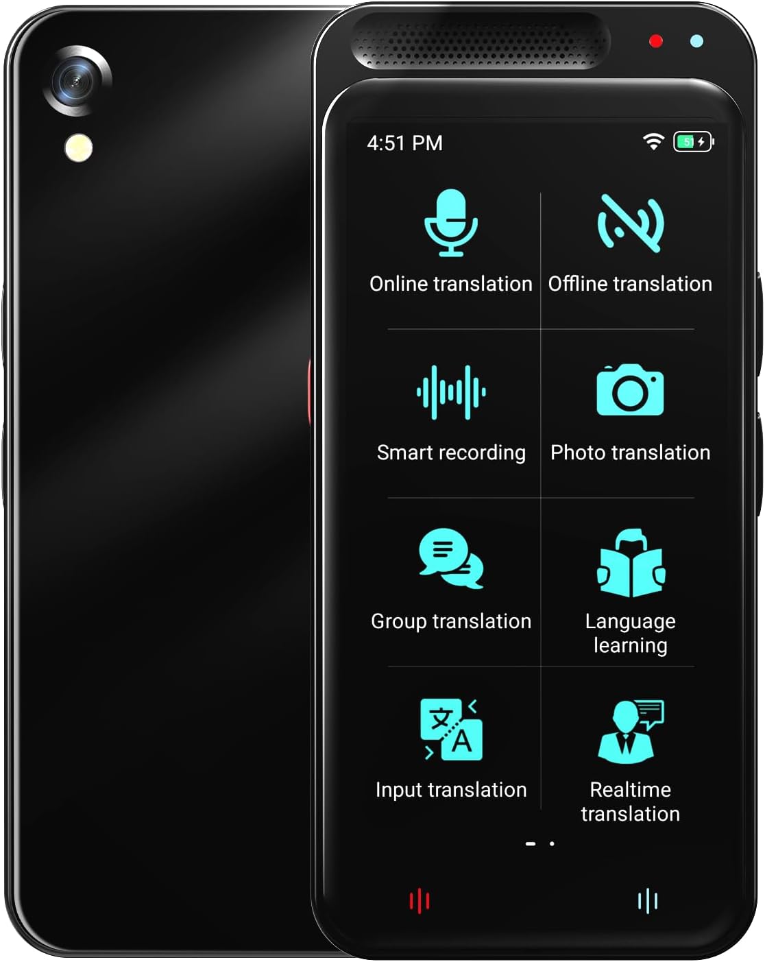 Language Translator Device No WiFi Needed, Portable Translator Device with 138 Languages, Real Time Ai Voice Photo Translator, Offline Online Translation for Business Learning Travel (Black) Language Translator Device No WiFi Needed, Portable Translator Device with 138 Languages, Real Time Ai Voice Photo Translator, Offline Online Translation for Business Learning Travel (Black)