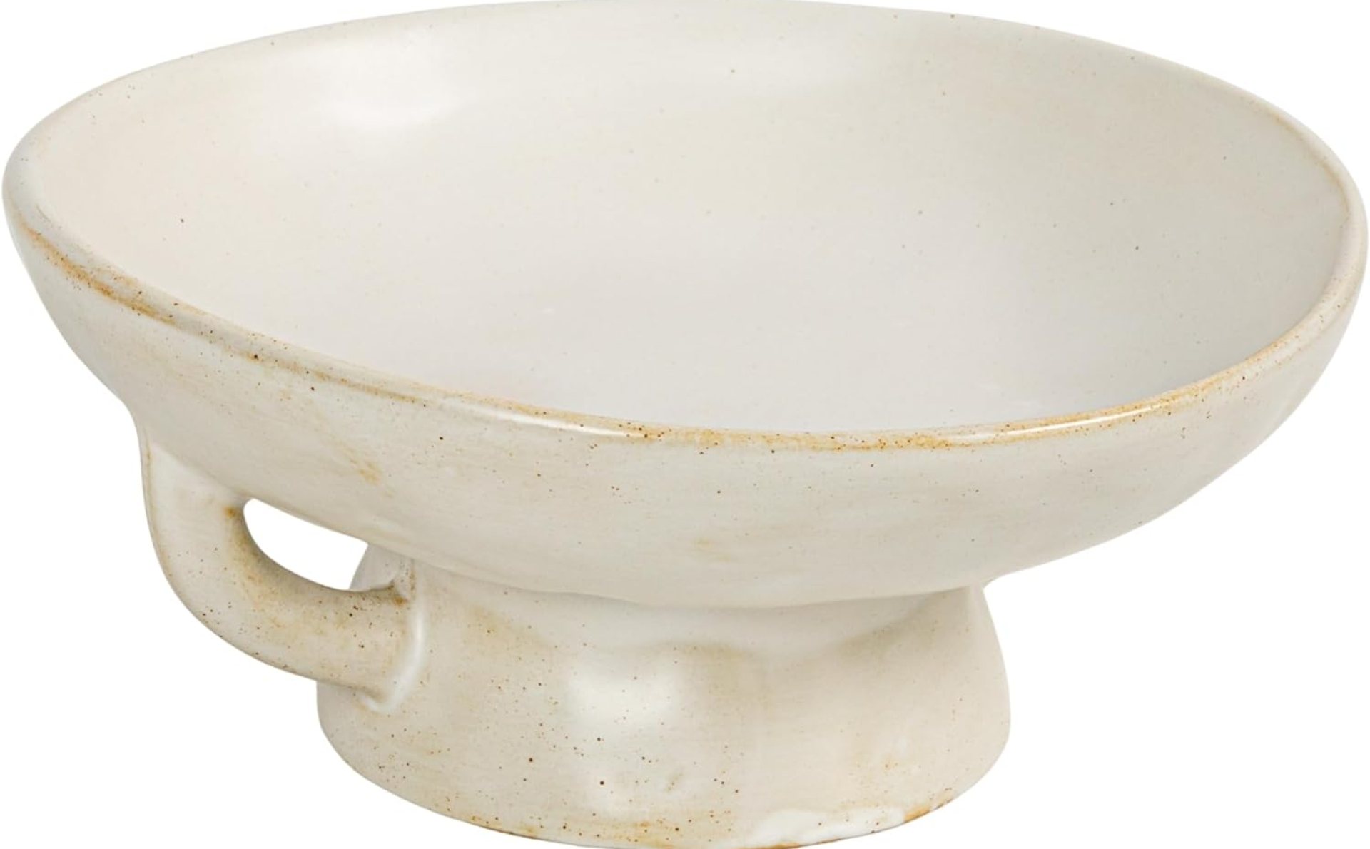 Creative Co-Op Stoneware Bowl w Reactive Glaze, White Creative Co-Op Stoneware Bowl w Reactive Glaze, White