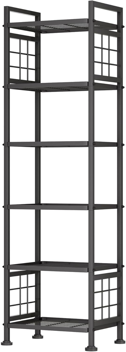 GIOTORENT 6-Wire Standing Storage Shelf, Metal Shelving Unit Pantry Rack for Laundry Kitchen Bathroom Organizer(Black) GIOTORENT 6-Wire Standing Storage Shelf, Metal Shelving Unit Pantry Rack for Laundry Kitchen Bathroom Organizer(Black)