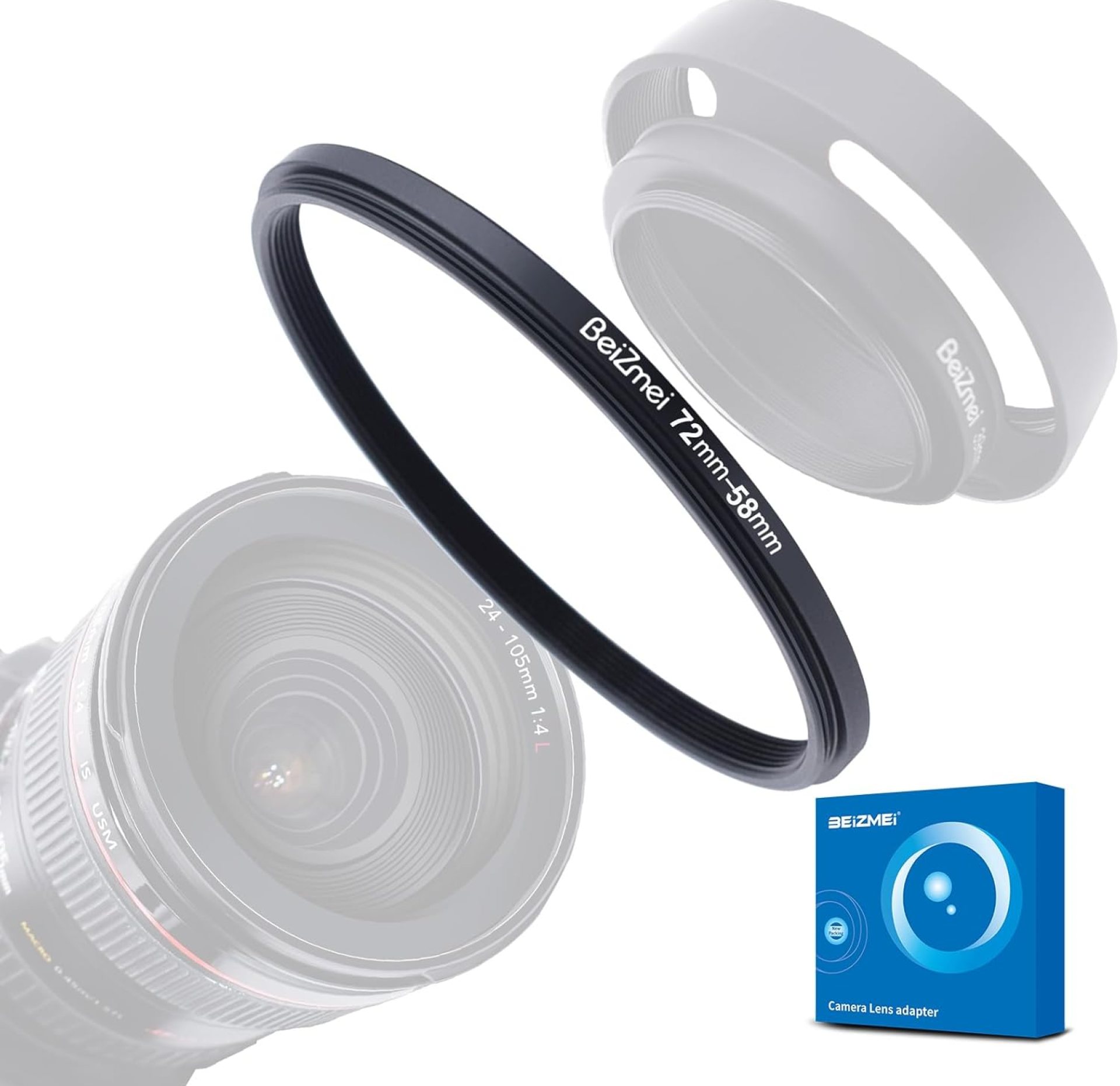 72mm to 58mm Camera Filters Ring,Step-Down Filters Ring Compatiable All Brands Ø72mm Lens to Ø58mm Camera Accessory.Made of CNC. 72mm to 58mm Camera Filters Ring,Step-Down Filters Ring Compatiable All Brands Ø72mm Lens to Ø58mm Camera Accessory.Made of CNC.