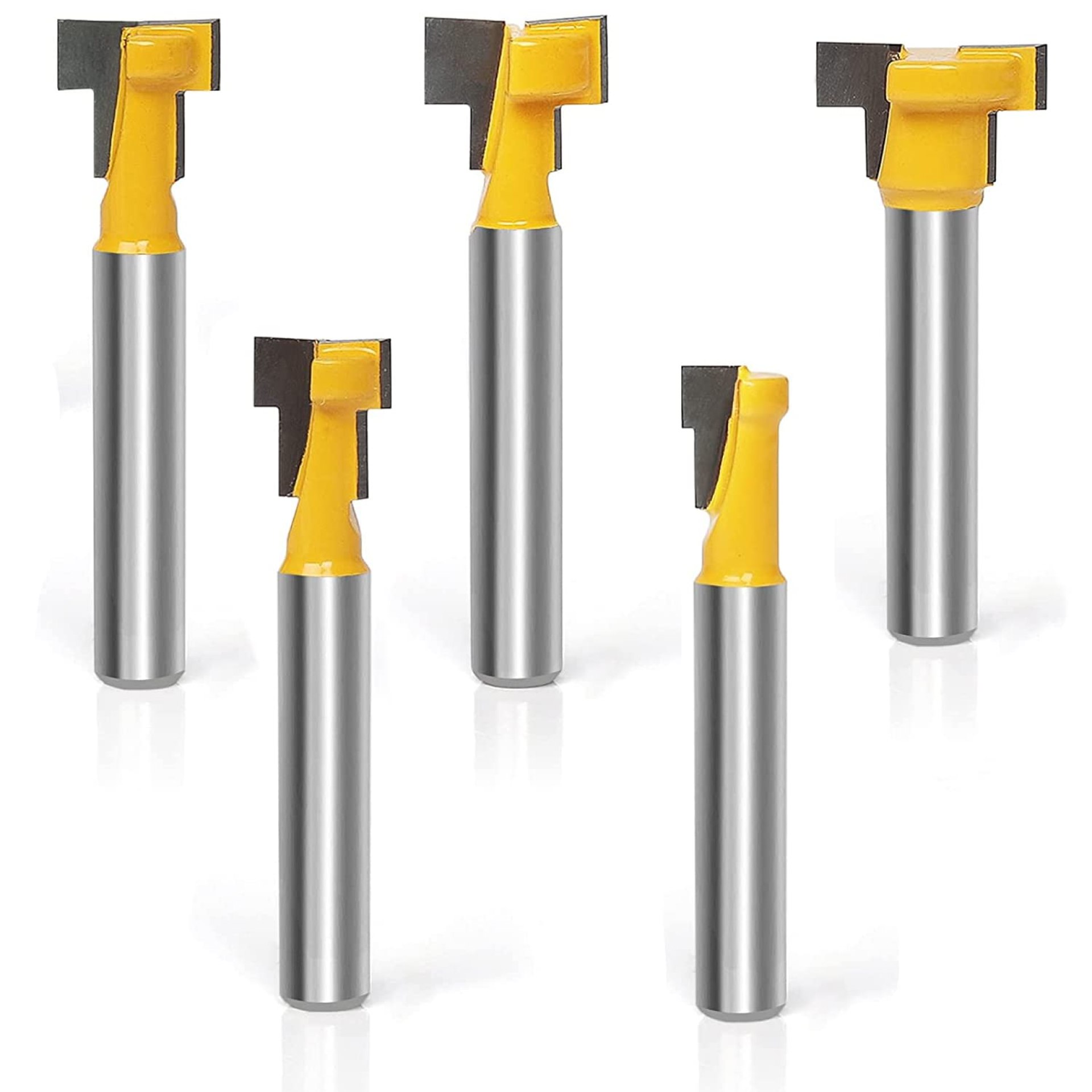 Keyhole Router Bit Set- 1/4 Inch Shank Router bits,5 pcs Router Bit Set 5/16&3/8 & 1/2 &5/8 &7/16 Inch Blade Diameter Keyhole Router Bit Set- 1/4 Inch Shank Router bits,5 pcs Router Bit Set 5/16&3/8 & 1/2 &5/8 &7/16 Inch Blade Diameter