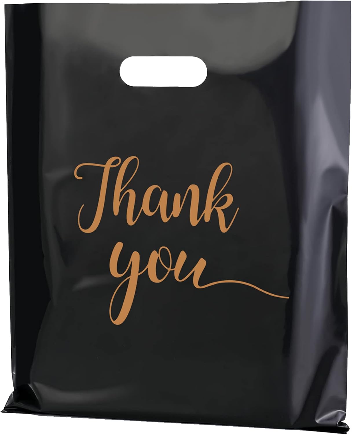 MUKOSEL 100Pcs Thank You Merchandise Bags, Extra Thick 2.36 Mil 12×15 In Retail Plastic Shopping Bags for Small Business Stores Boutique Clothes, Reusable Gift Bags Plastic Bags with Handle (Blacke) MUKOSEL 100Pcs Thank You Merchandise Bags, Extra Thick 2.36 Mil 12×15 In Retail Plastic Shopping Bags for Small Business Stores Boutique Clothes, Reusable Gift Bags Plastic Bags with Handle (Blacke)