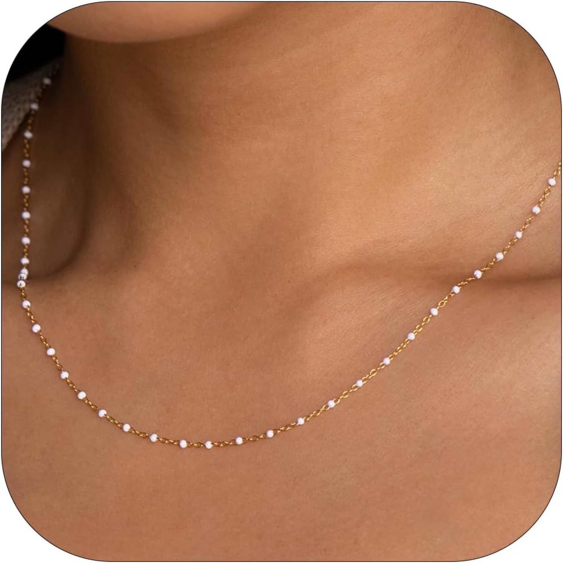 Boho Beaded Choker Necklaces for Women Trendy Gold Chain Necklace Dainty Gold Necklace Cute Rainbow Necklaces for Women Boho Beaded Choker Necklaces for Women Trendy Gold Chain Necklace Dainty Gold Necklace Cute Rainbow Necklaces for Women