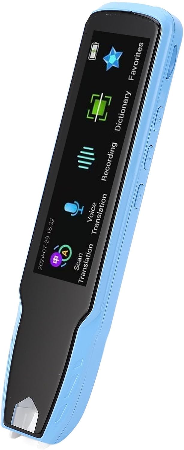Language Translator Pen Reading Pen Multi Country Text Scanning and Voice Translation, Portable Design with Recording Function for Students, Teachers, Travelers (Blue) Language Translator Pen Reading Pen Multi Country Text Scanning and Voice Translation, Portable Design with Recording Function for Students, Teachers, Travelers (Blue)