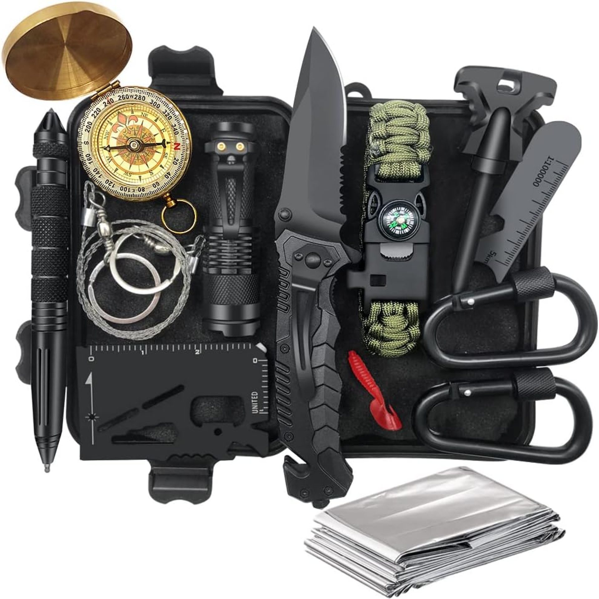 Gifts for Men Dad Husband – Fathers Day Anniversary Birthday Gifts Idea for Him Boyfriend Man – Survival Kit 14 in 1, Survival Gear and Equipment, Fishing Hunting Camping Accessories, Cool Gadgets Gifts for Men Dad Husband – Fathers Day Anniversary Birthday Gifts Idea for Him Boyfriend Man – Survival Kit 14 in 1, Survival Gear and Equipment, Fishing Hunting Camping Accessories, Cool Gadgets