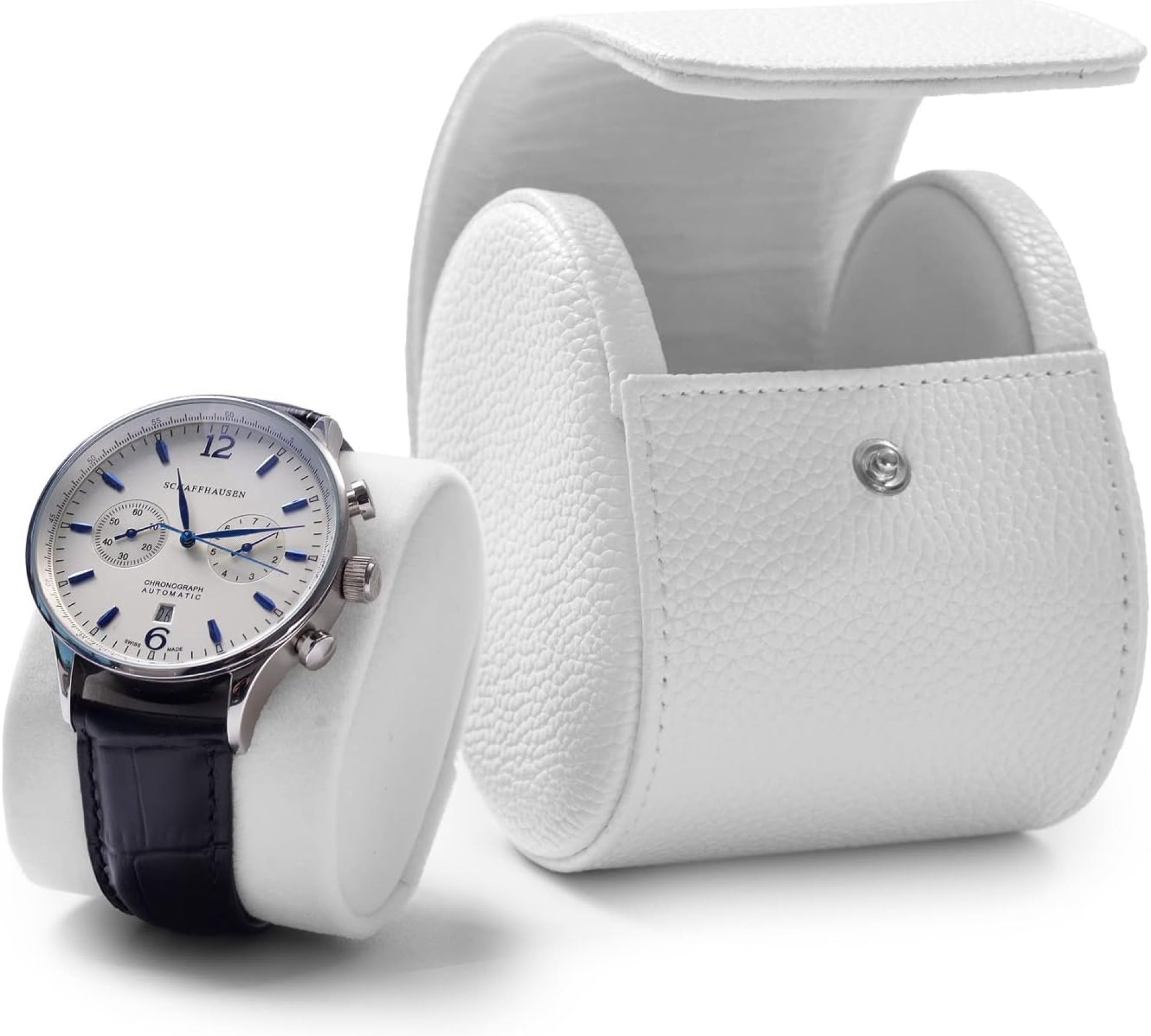 Oirlv Luxury Leather Travel Watch Case Portable Jewelry Watch Storage Roll Organizer(White) Oirlv Luxury Leather Travel Watch Case Portable Jewelry Watch Storage Roll Organizer(White)