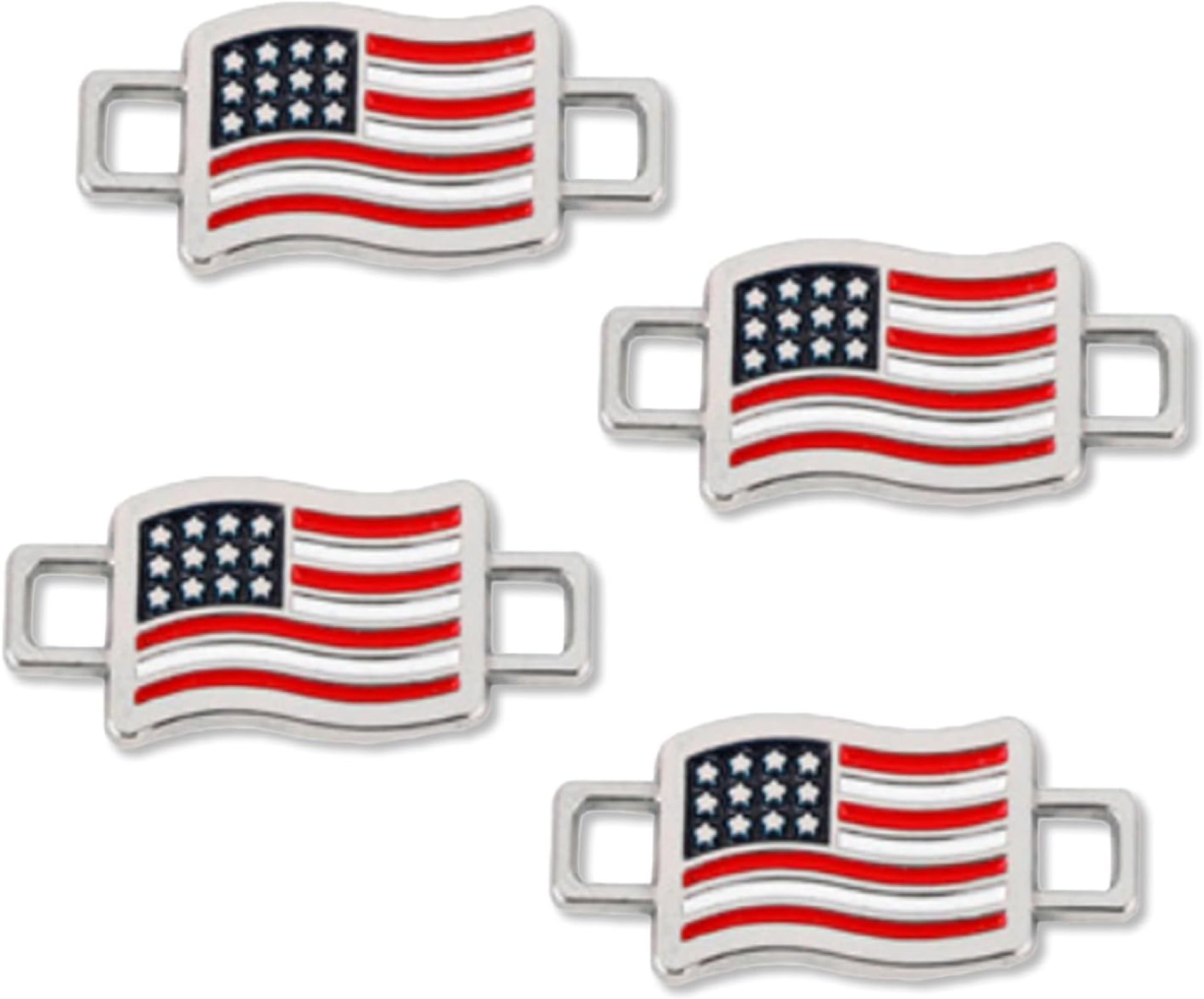 NIIIYTYB American Flag Boot Lace Charm Set USA Flag Shoelace Keeper for Shoes Sneakers Patriotic Lace Charms for Boots Stylish Shoe Accessories for Men Women NIIIYTYB American Flag Boot Lace Charm Set USA Flag Shoelace Keeper for Shoes Sneakers Patriotic Lace Charms for Boots Stylish Shoe Accessories for Men Women