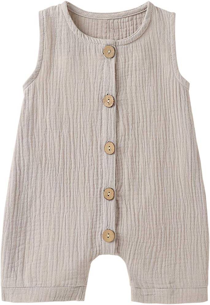 Infant Newborn Baby Boys Girls Cotton Linen Romper Summer Jumpsuit Sleeveless Overalls Clothing Set Infant Newborn Baby Boys Girls Cotton Linen Romper Summer Jumpsuit Sleeveless Overalls Clothing Set