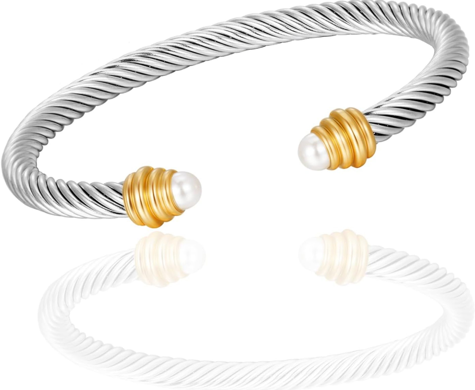 Twisted Cable Bracelets for Women Stainless Steel 5mm Cable Wire Cuff Bangle Bracelet Designer Brand Inspired Jewelry for Christmas Day Gifts Twisted Cable Bracelets for Women Stainless Steel 5mm Cable Wire Cuff Bangle Bracelet Designer Brand Inspired Jewelry for Christmas Day Gifts