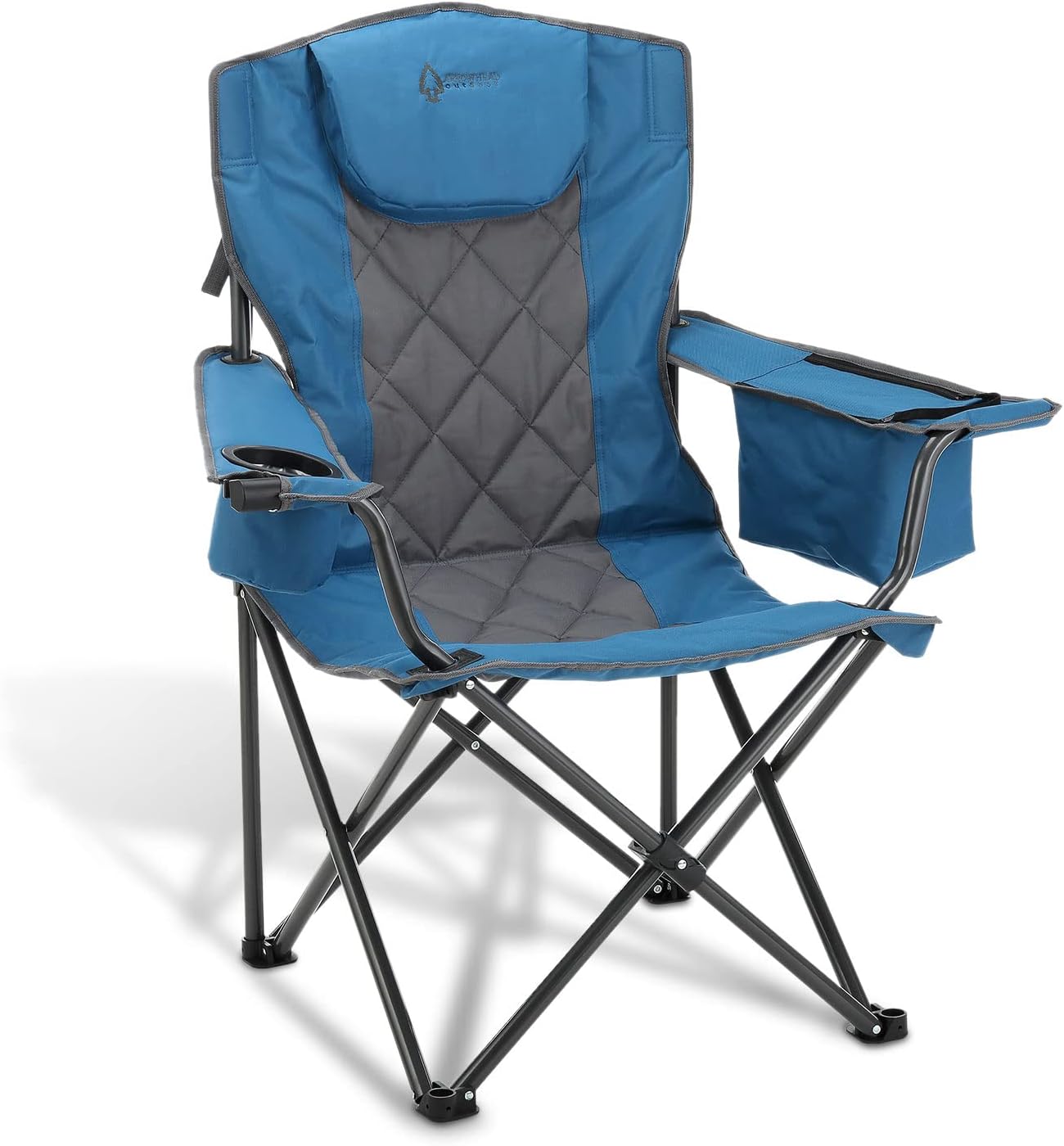 ARROWHEAD OUTDOOR Portable Folding Camping Quad Chair w/ 6-Can Cooler, Cup & Wine Glass Holders, Heavy-Duty Carrying Bag, Padded Armrests, Headrest & Seat, Supports up to 450lbs, USA-Based Support ARROWHEAD OUTDOOR Portable Folding Camping Quad Chair w/ 6-Can Cooler, Cup & Wine Glass Holders, Heavy-Duty Carrying Bag, Padded Armrests, Headrest & Seat, Supports up to 450lbs, USA-Based Support