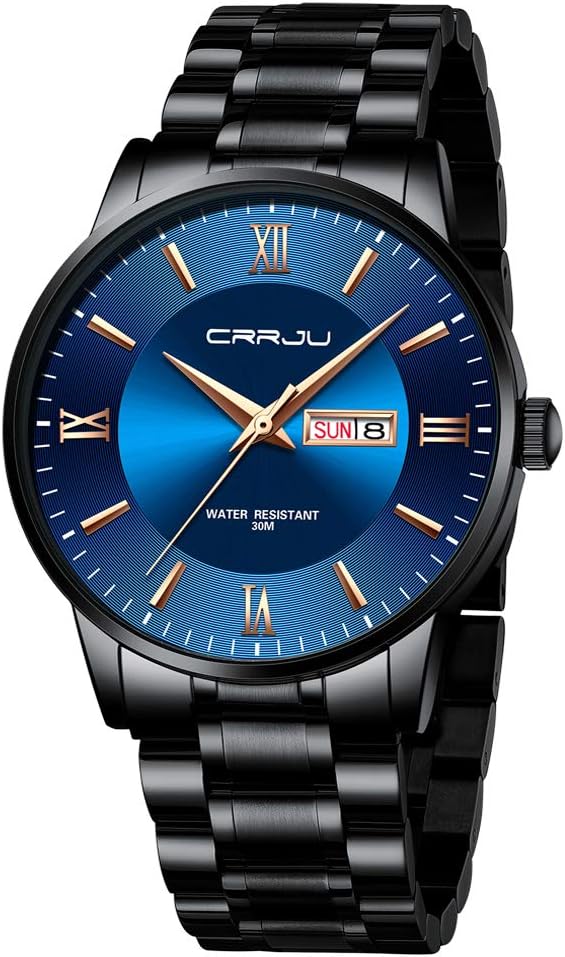 CRRJU Men’s Fashion Luxury Stainless Steel Watches for Men Business Auto Date Chronograph Analog Quartz Wristwatches CRRJU Men’s Fashion Luxury Stainless Steel Watches for Men Business Auto Date Chronograph Analog Quartz Wristwatches