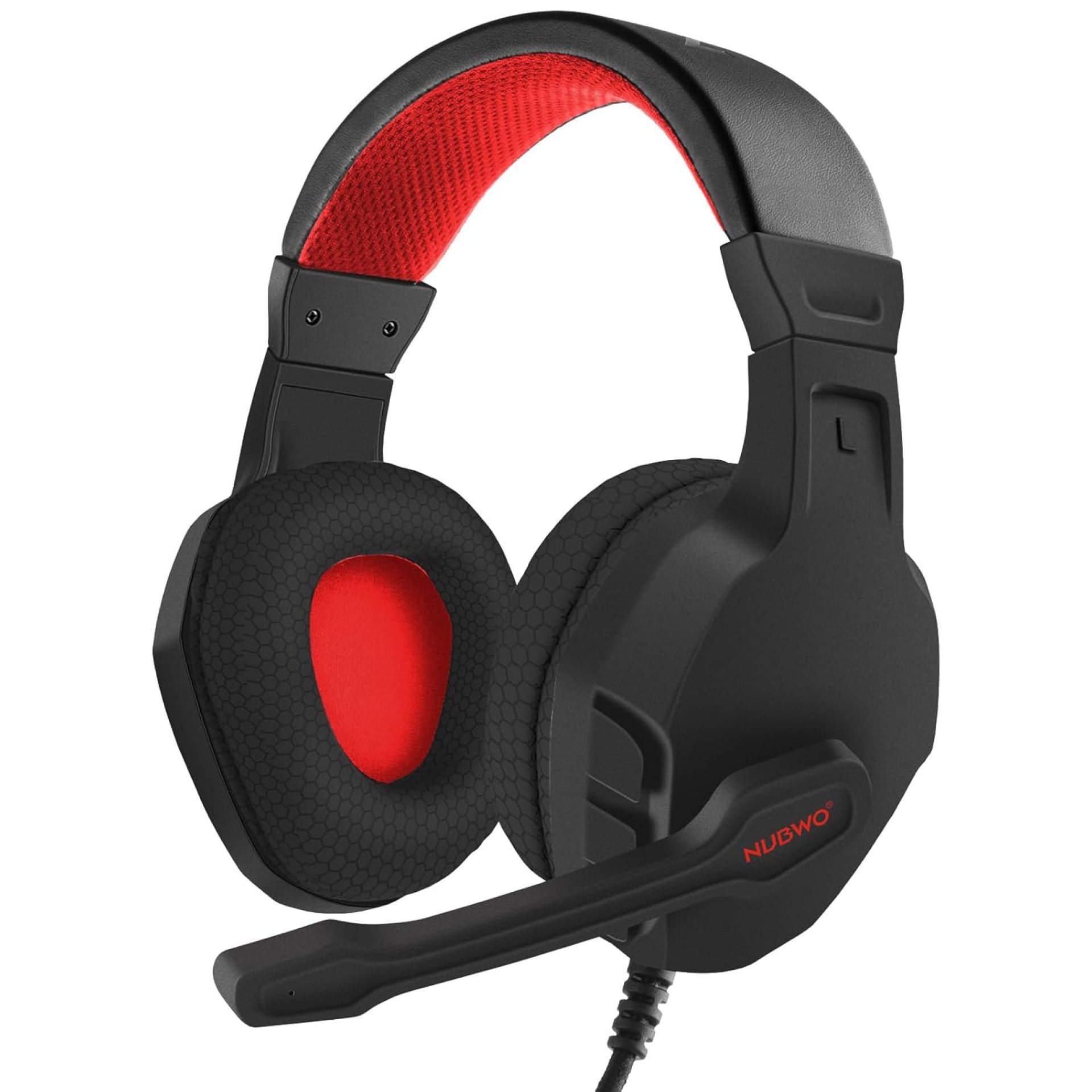 NUBWO U3 Gaming Headset with Mic for PC, PS4, PS5, Xbox 1, Mac, Switch, Wired Over-Ear Gaming Headphones with Mic Clear Call, Lightweight & in-Line Control-Red NUBWO U3 Gaming Headset with Mic for PC, PS4, PS5, Xbox 1, Mac, Switch, Wired Over-Ear Gaming Headphones with Mic Clear Call, Lightweight & in-Line Control-Red