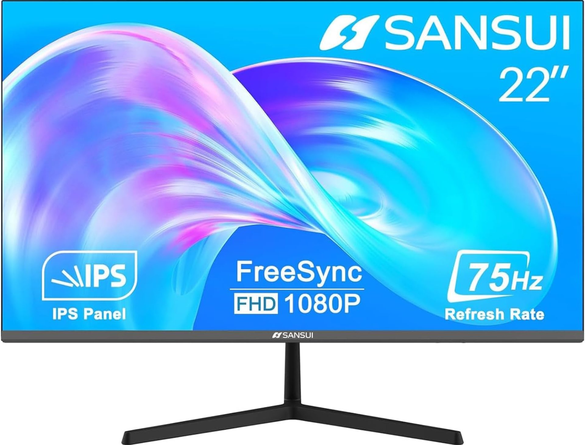 SANSUI Computer Monitor 22 inch IPS FHD 1080P PC Monitor 75Hz, Monitors with HDMI,VGA Ports, Eye Care, Desktop Monitor Ultra-Thin Tilt Adjustable VESA Mount (ES-22X3 HDMI Cable Included) SANSUI Computer Monitor 22 inch IPS FHD 1080P PC Monitor 75Hz, Monitors with HDMI,VGA Ports, Eye Care, Desktop Monitor Ultra-Thin Tilt Adjustable VESA Mount (ES-22X3 HDMI Cable Included)