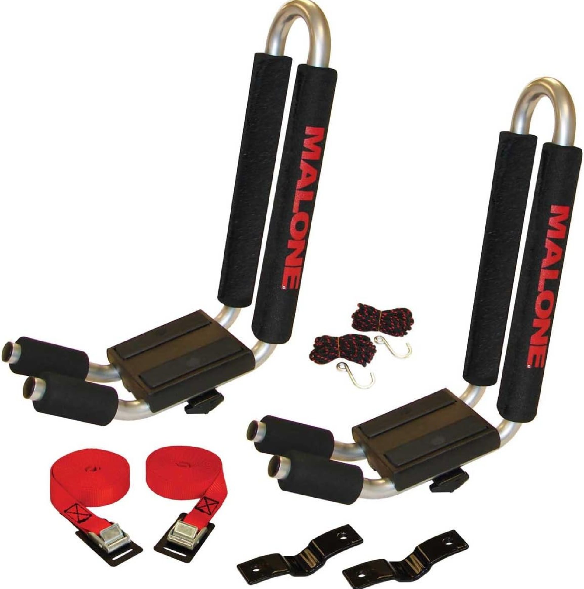 Malone J-Pro 2 J-Style Universal Car Rack Kayak Carrier with Bow and Stern Lines Malone J-Pro 2 J-Style Universal Car Rack Kayak Carrier with Bow and Stern Lines