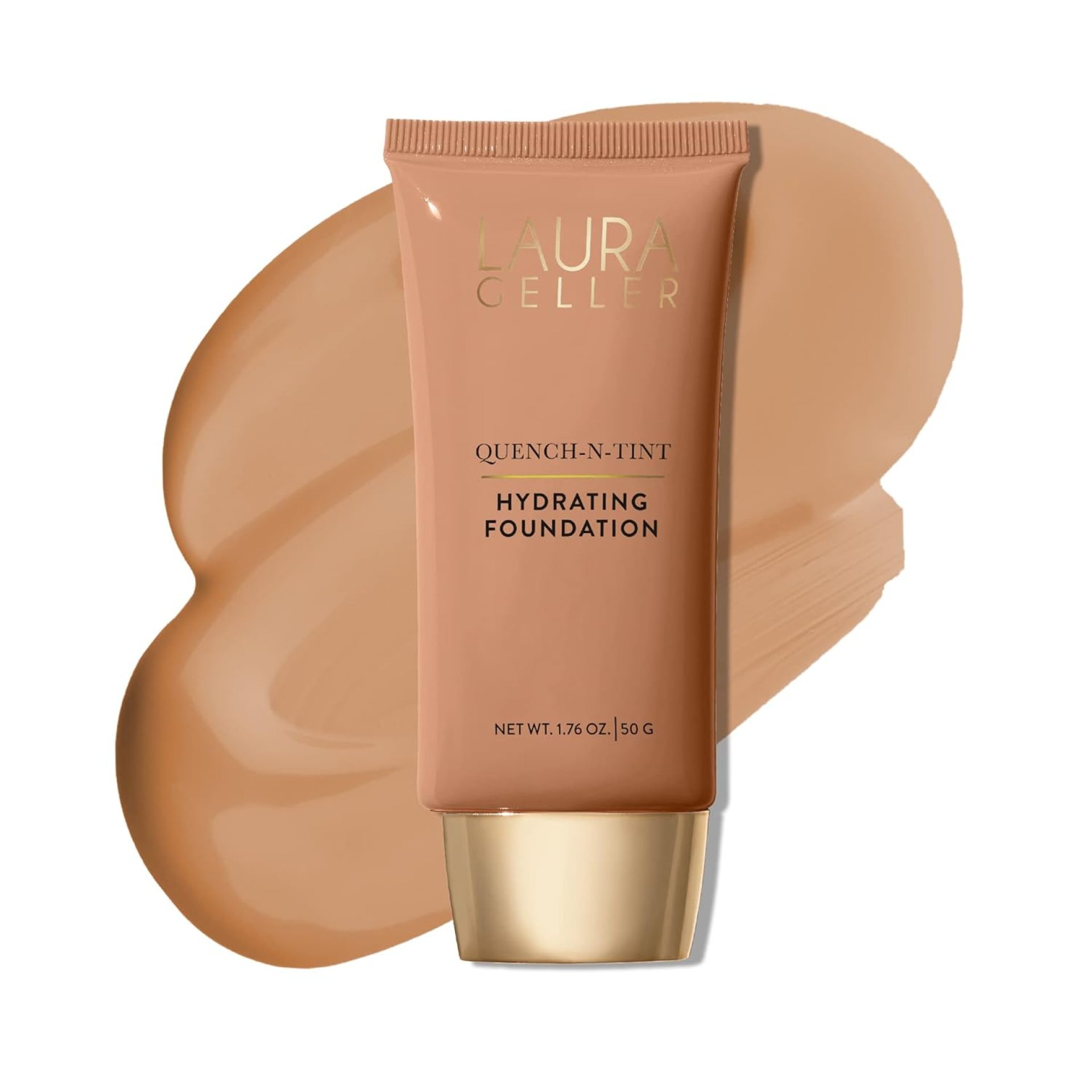 LAURA GELLER NEW YORK Quench-n-Tint Hydrating Foundation – Medium/Deep – Sheer to Light Buildable Coverage – Natural Glow Finish – Lightweight Formula with Hyaluronic Acid LAURA GELLER NEW YORK Quench-n-Tint Hydrating Foundation – Medium/Deep – Sheer to Light Buildable Coverage – Natural Glow Finish – Lightweight Formula with Hyaluronic Acid