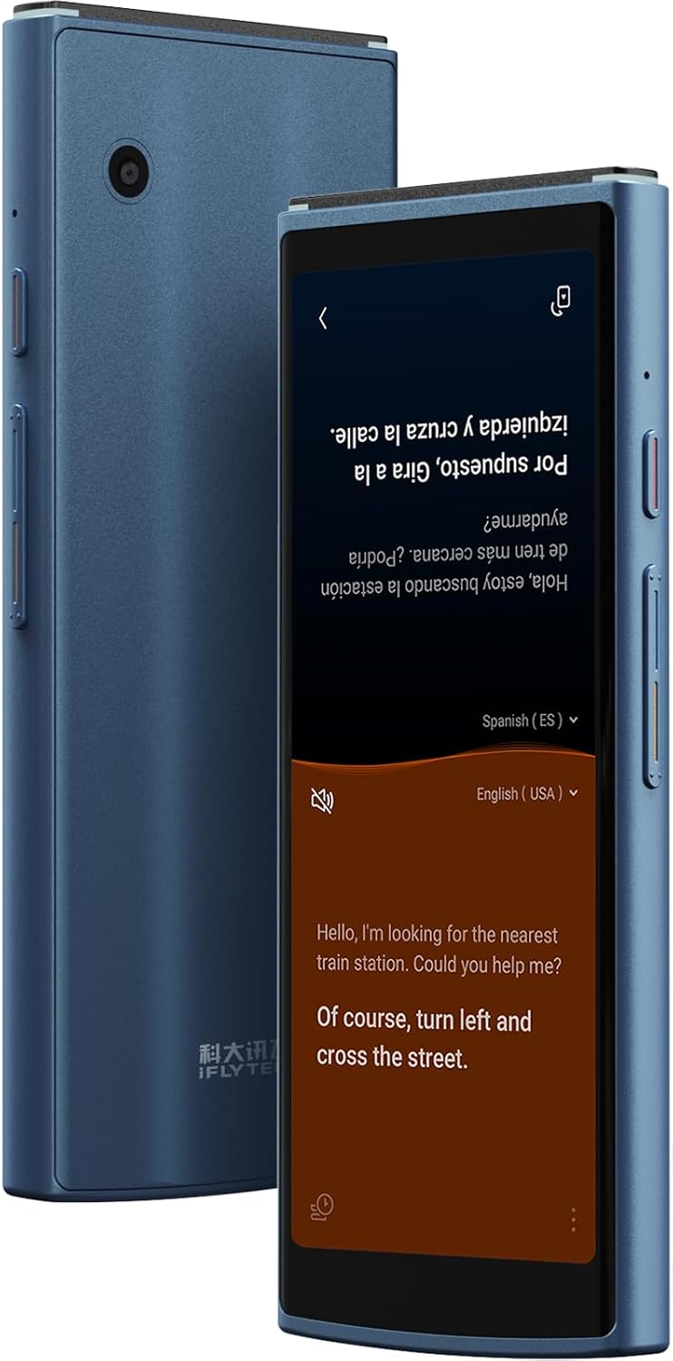 Language Translator Device, Face-to-Face Bidirectional Simultaneous Translation, 60 Languages and 18 Offline Packs, 2-Year Global Data, High Accuracy Translator for Travel Business Learning (Blue) Language Translator Device, Face-to-Face Bidirectional Simultaneous Translation, 60 Languages and 18 Offline Packs, 2-Year Global Data, High Accuracy Translator for Travel Business Learning (Blue)