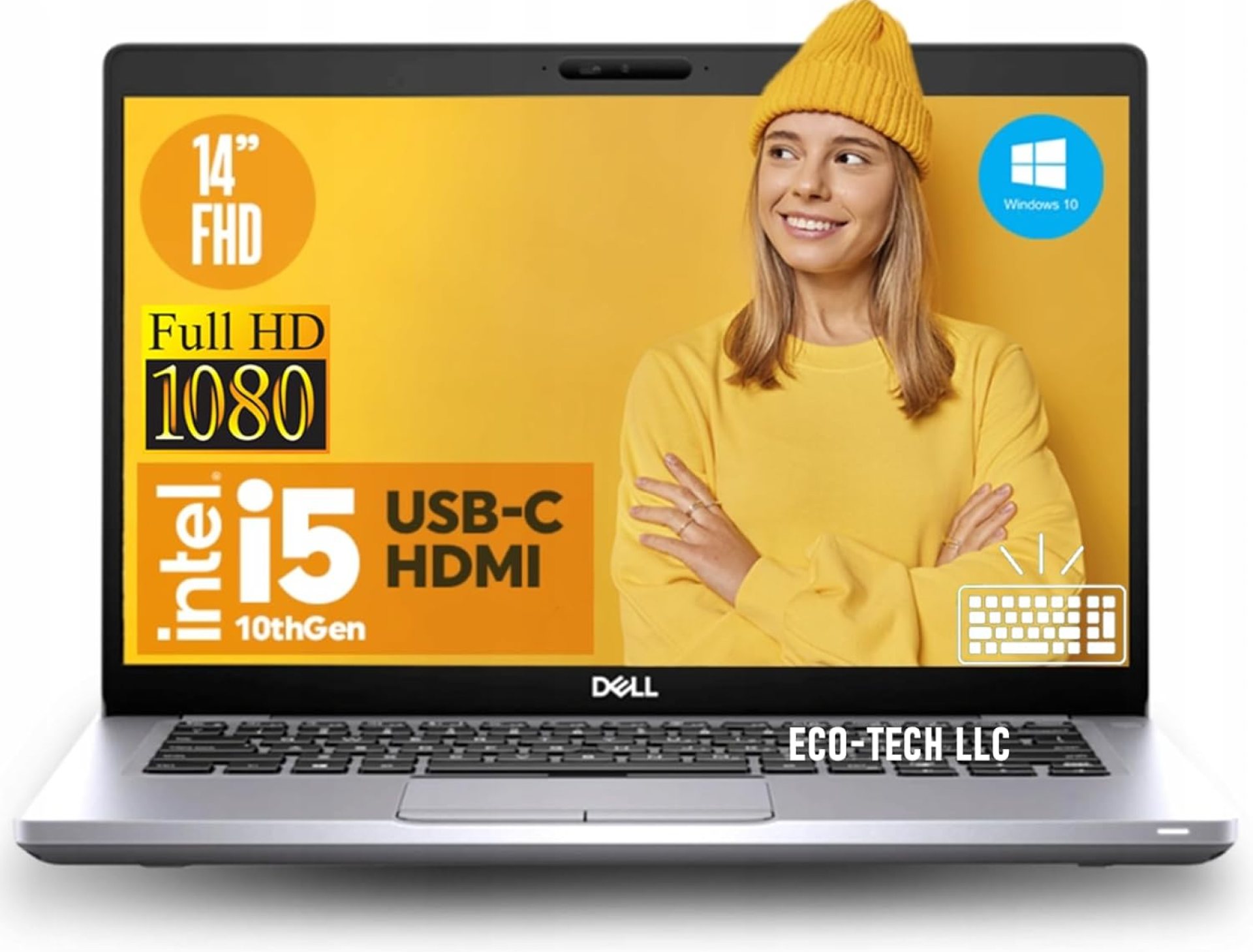 Dell Latitude 5410 14″ FHD Laptop Computer, Intel Quad-Core i5-10310U, 16GB DDR4 RAM, 512GB SSD, Backlit Keyboard, HDMI, Windows 10 Pro (Renewed) Dell Latitude 5410 14″ FHD Laptop Computer, Intel Quad-Core i5-10310U, 16GB DDR4 RAM, 512GB SSD, Backlit Keyboard, HDMI, Windows 10 Pro (Renewed)