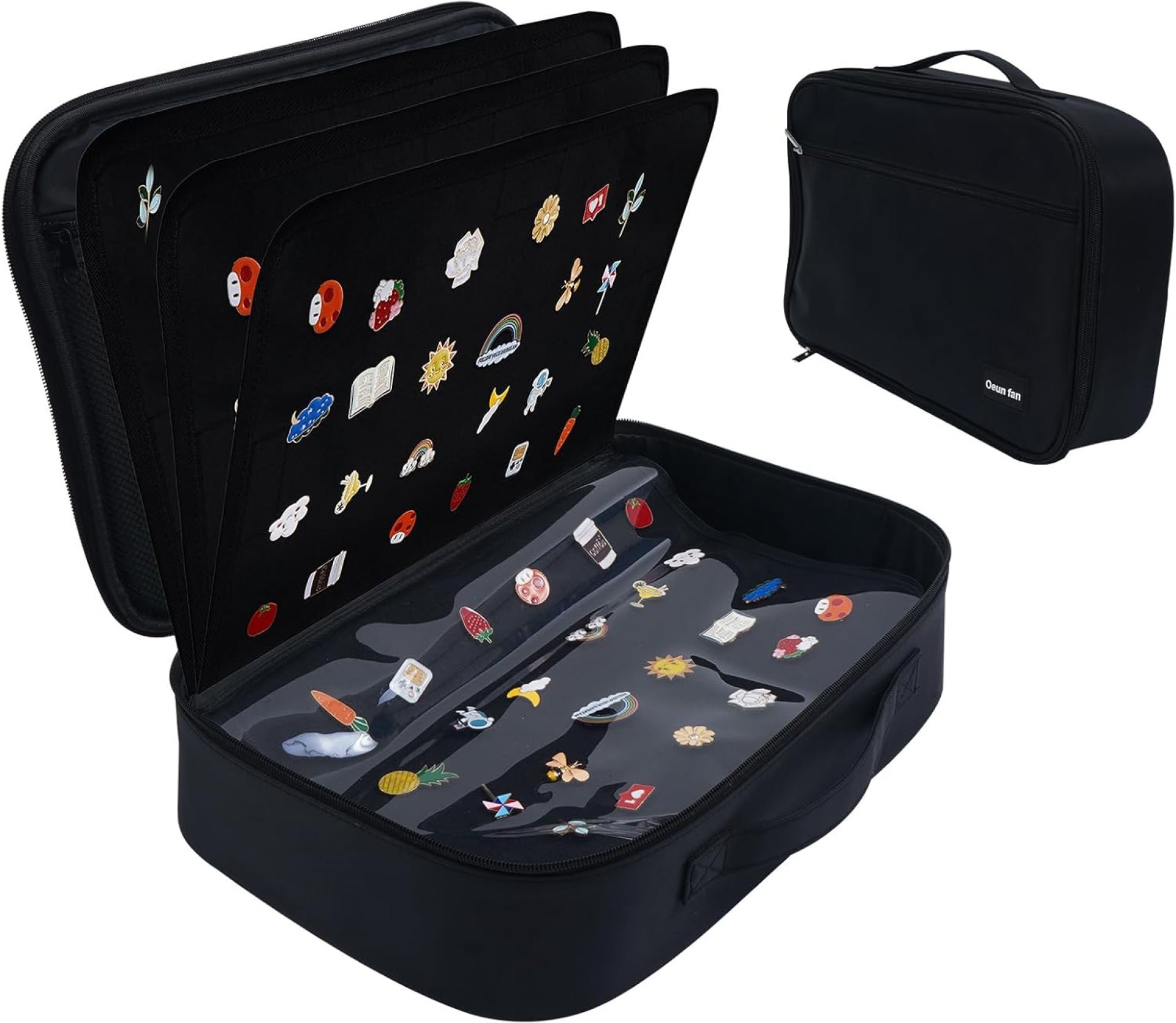 Enamel Pin Display Bag Pin Transaction Book, 12 Page Collectible Pins Board Storage Organization Box Suitable For Various Sizes Of Pins, Travel Brooches, Sports Medals Enamel Pin Display Bag Pin Transaction Book, 12 Page Collectible Pins Board Storage Organization Box Suitable For Various Sizes Of Pins, Travel Brooches, Sports Medals
