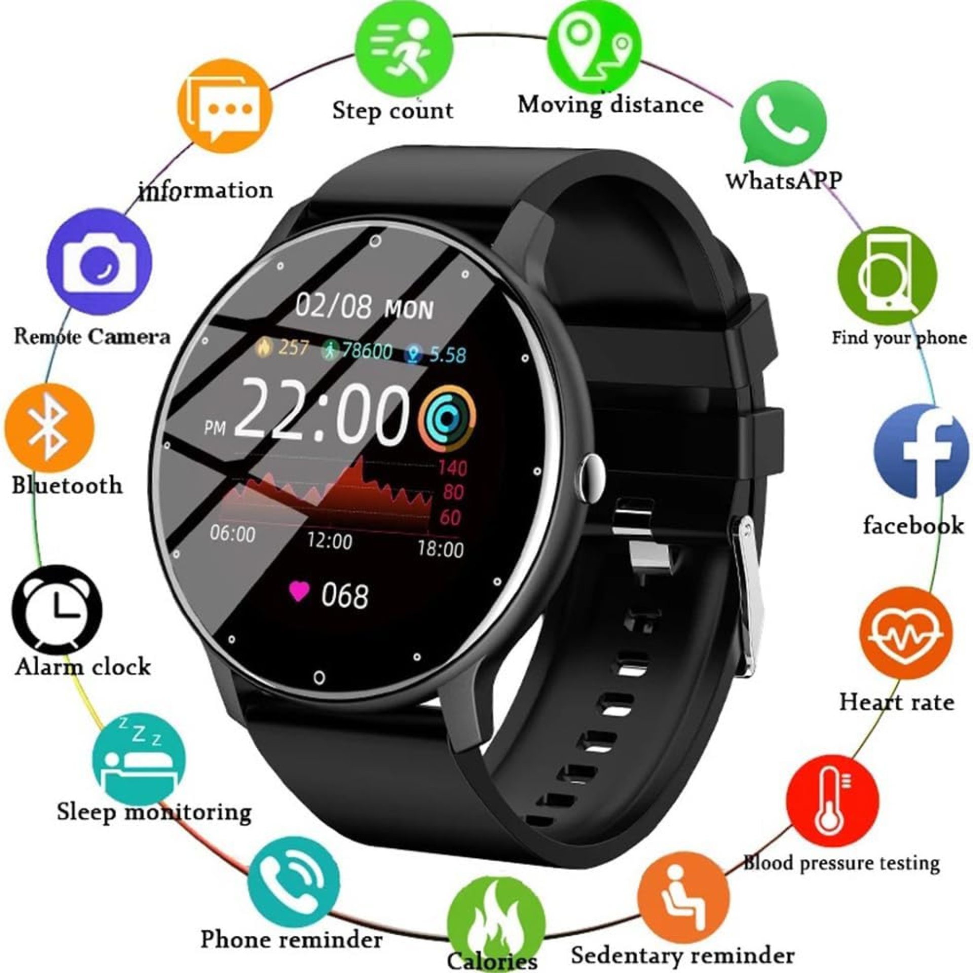 Smartwatch (Answer/Dial), Bluetooth Tactical Smartwatch for Android and iPhone,IP67 Waterproof Outdoor Fitness Tracker with Heart Rate /SpO2/ Sleep/AI Voice (Black) Smartwatch (Answer/Dial), Bluetooth Tactical Smartwatch for Android and iPhone,IP67 Waterproof Outdoor Fitness Tracker with Heart Rate /SpO2/ Sleep/AI Voice (Black)
