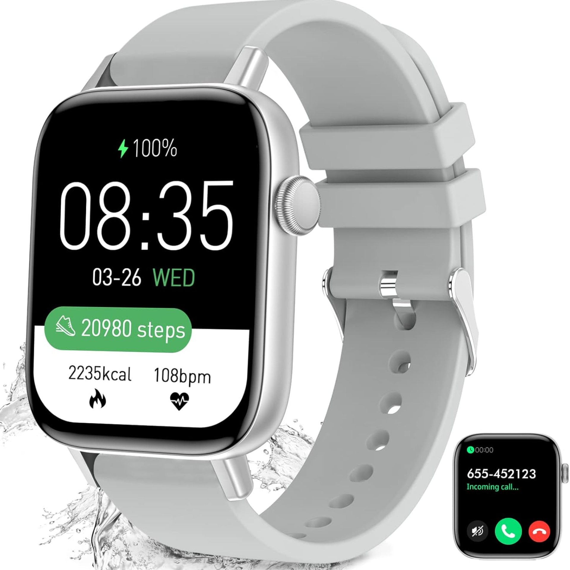 1.9” Smart Watch Answer Make Call Smartwatch Fitness Tracker for Android Phones, 25 Sport Modes Smart Watch for iPhone Compatible with Heart Rate Monitor SpO2 Sleep Step Counter for Men Women Teens 1.9” Smart Watch Answer Make Call Smartwatch Fitness Tracker for Android Phones, 25 Sport Modes Smart Watch for iPhone Compatible with Heart Rate Monitor SpO2 Sleep Step Counter for Men Women Teens